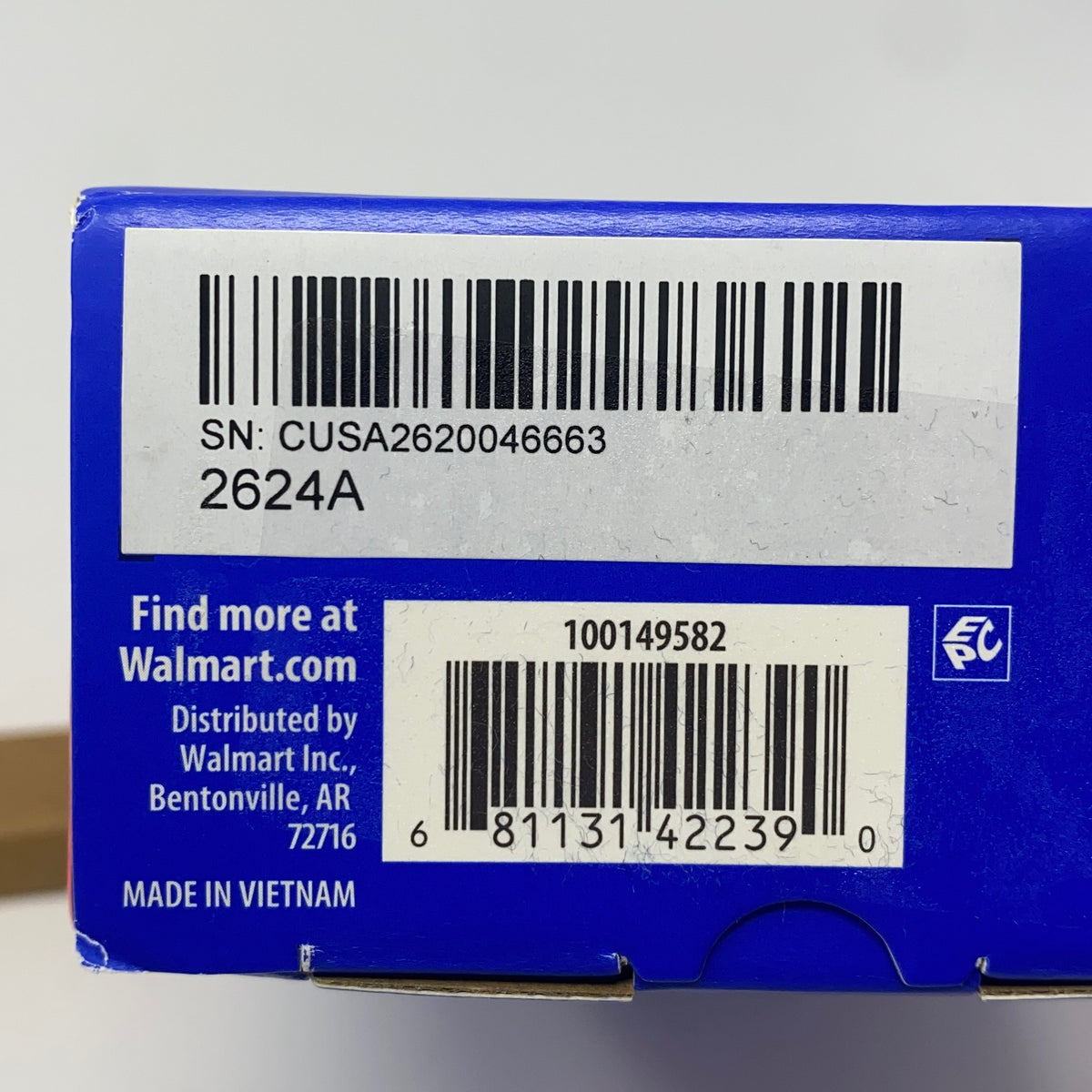 Serial #/Tag-LPNPMGH5832001