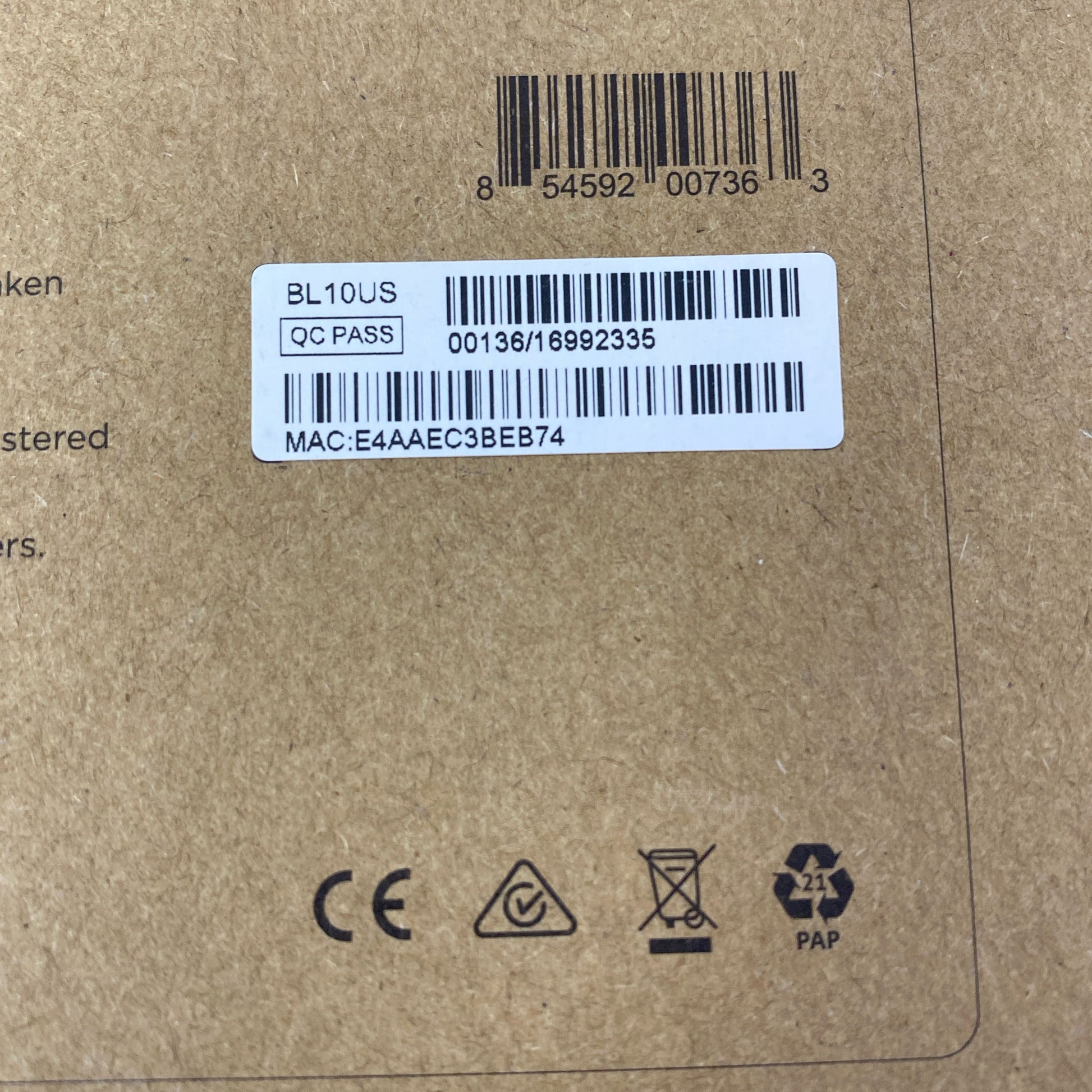 Serial #/Tag-UNT8480407AC