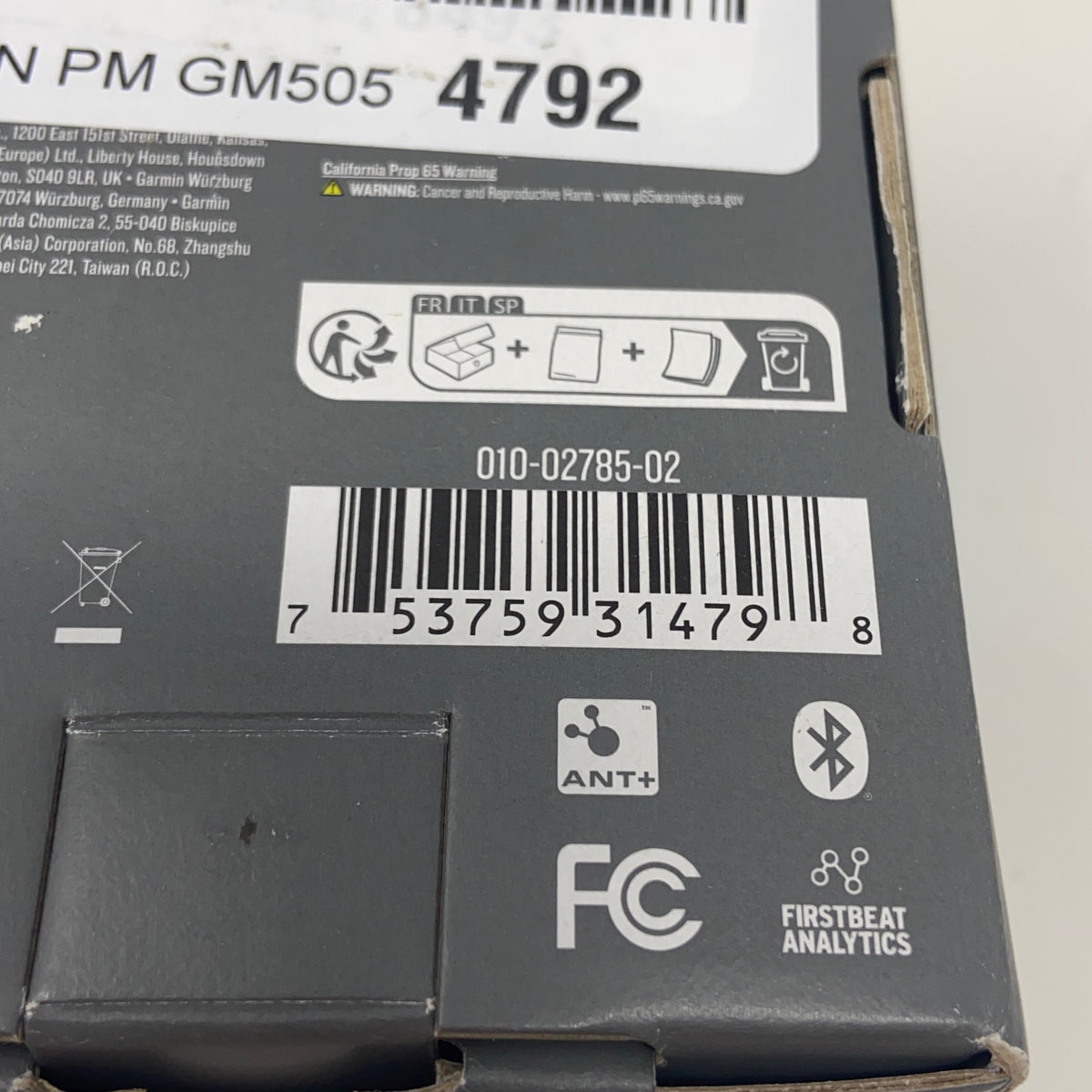 Serial #/Tag-LPNPMGM5054792