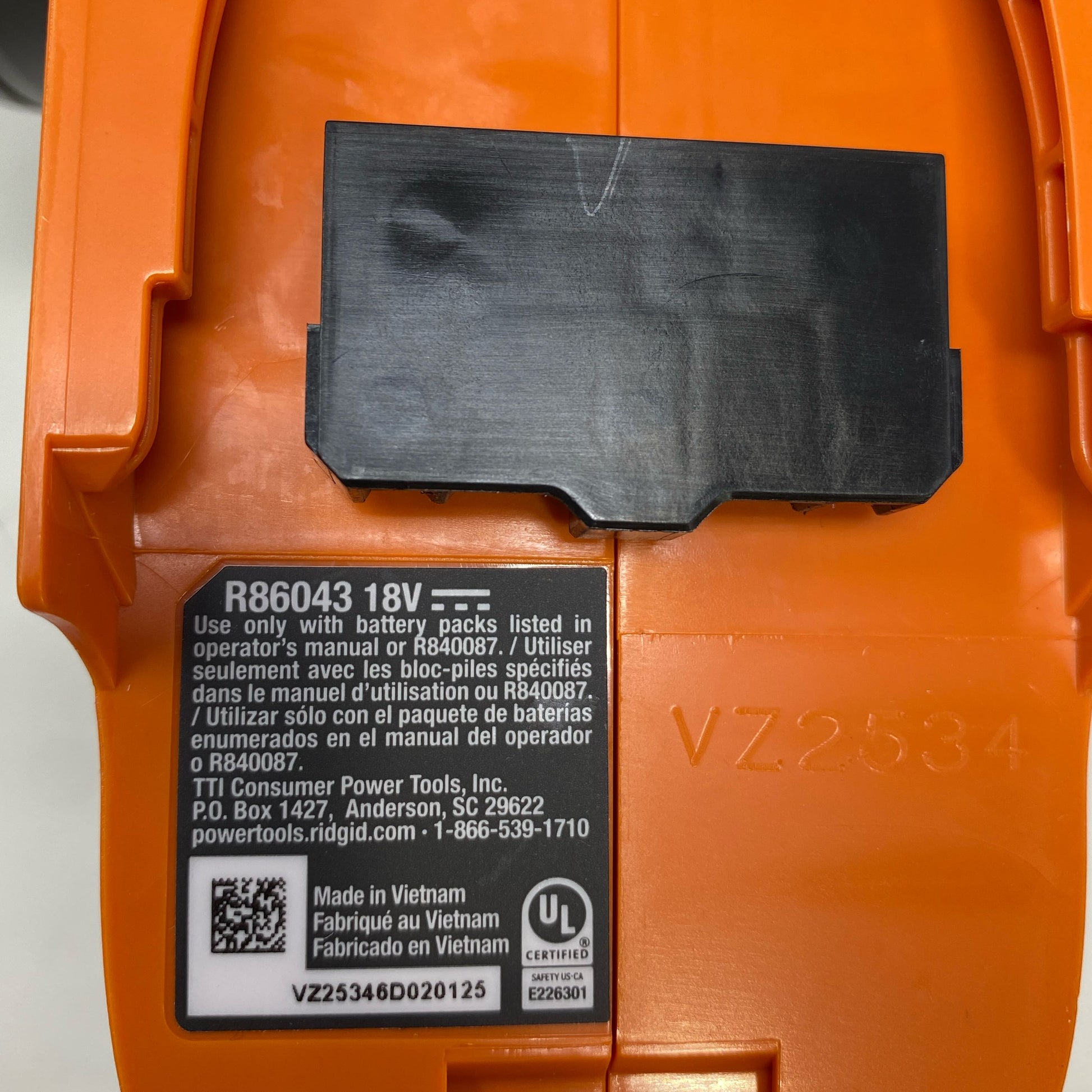 Serial #/Tag-UNT858801QTX