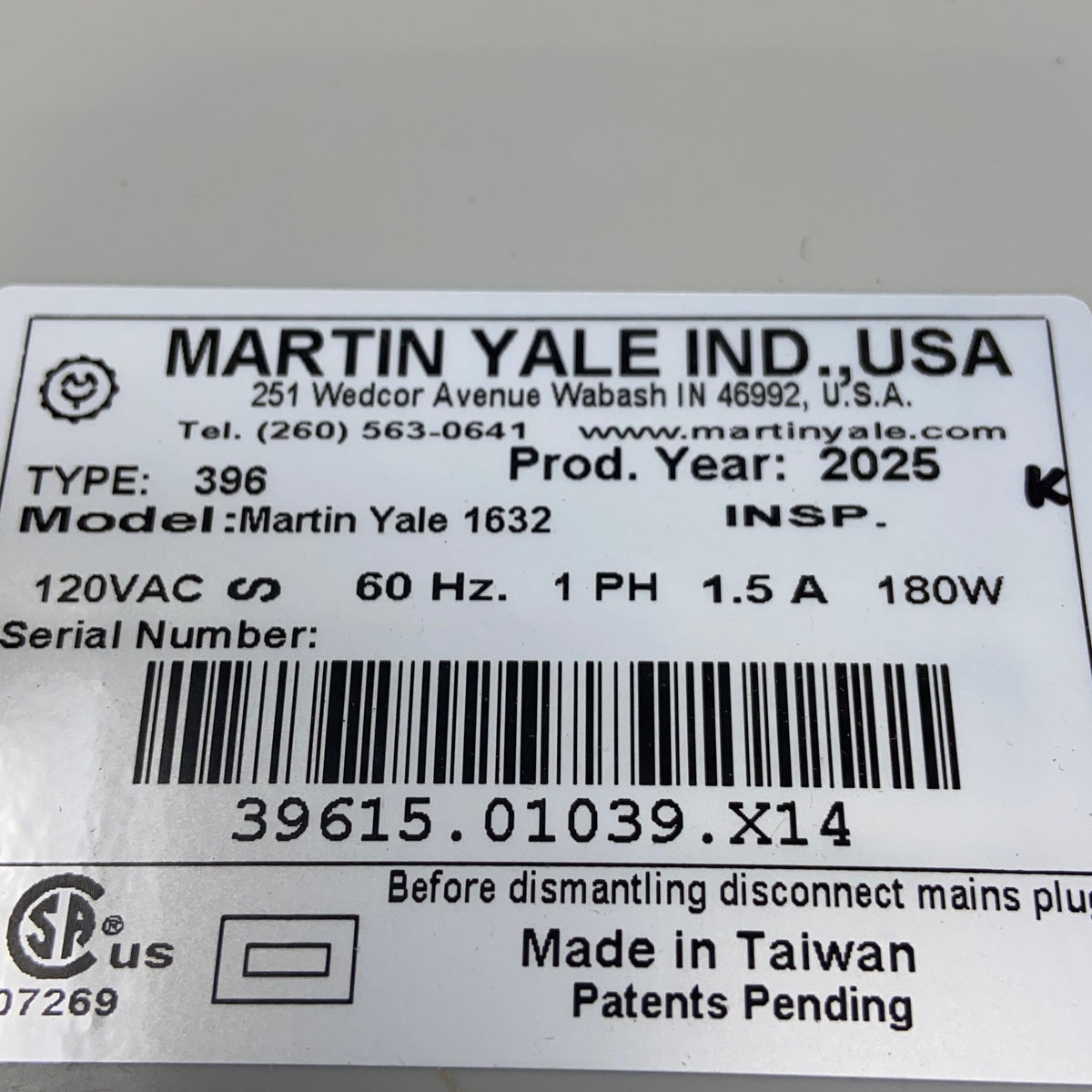 Serial #/Tag-UNT096796BQ4