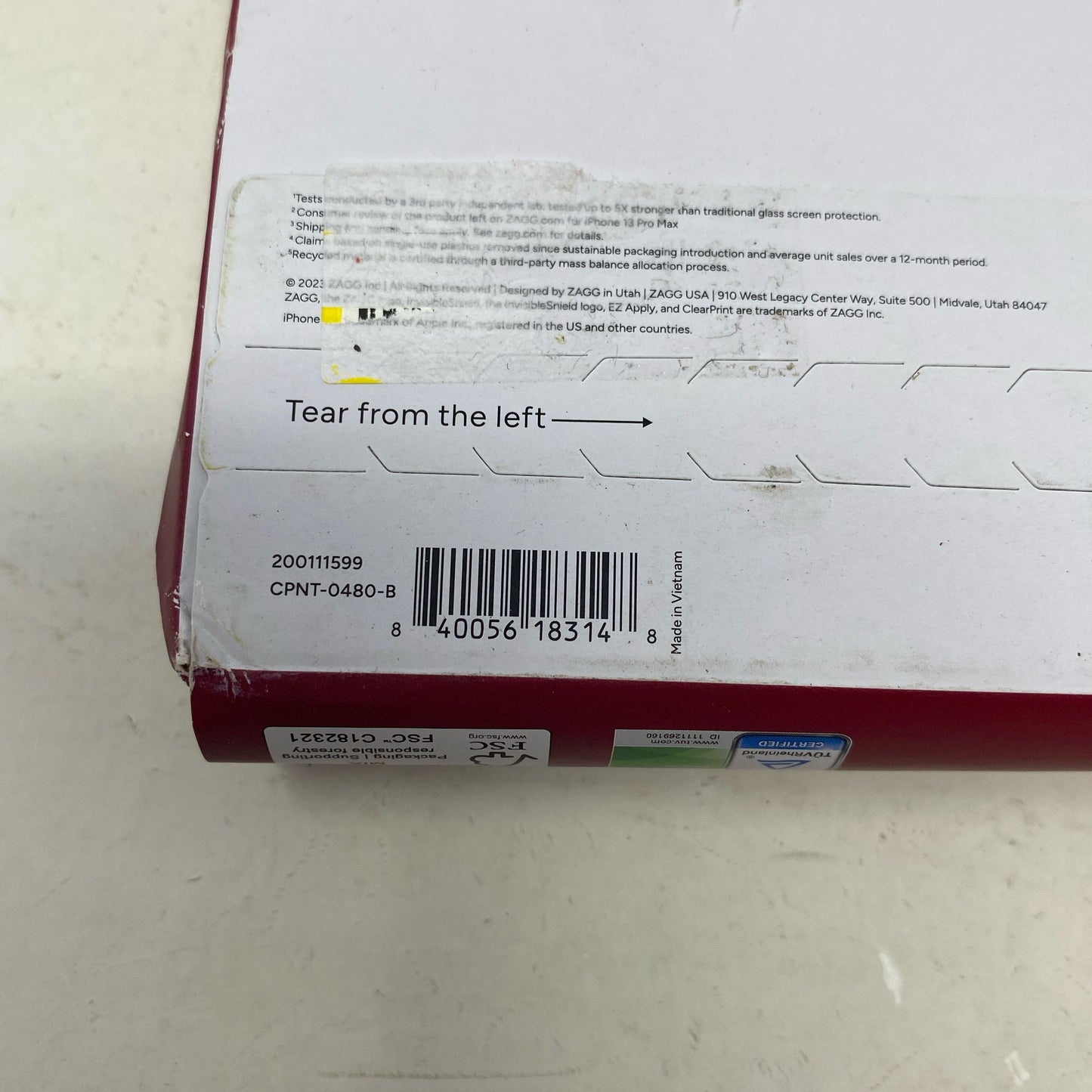 Serial #/Tag-UNT957616I39