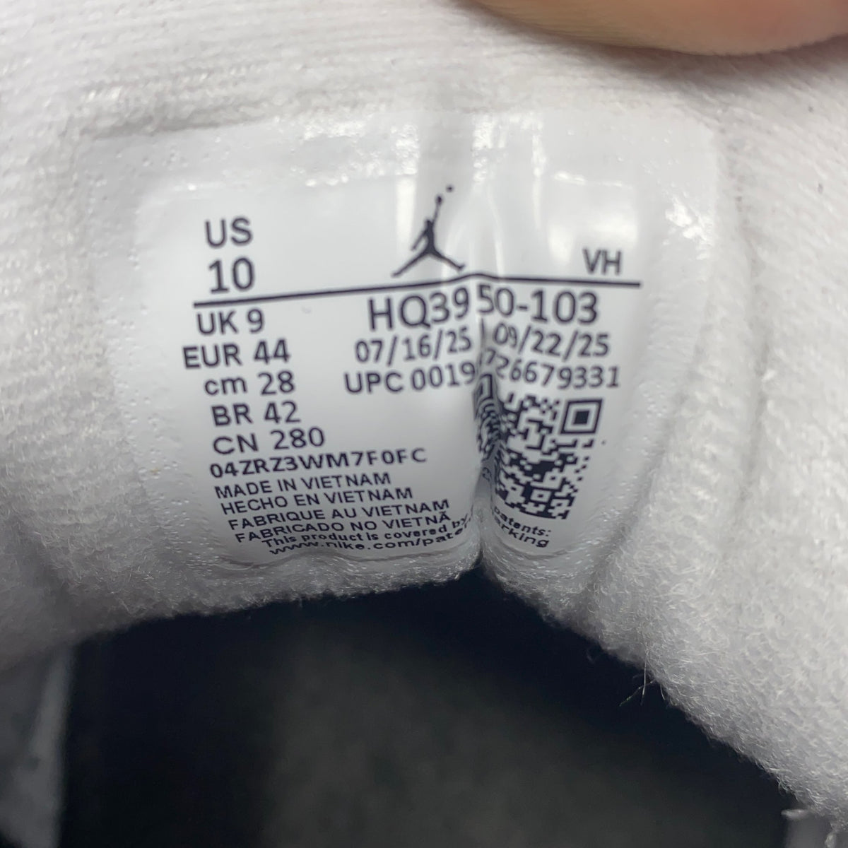 Serial #/Tag-UNT335919CRJ