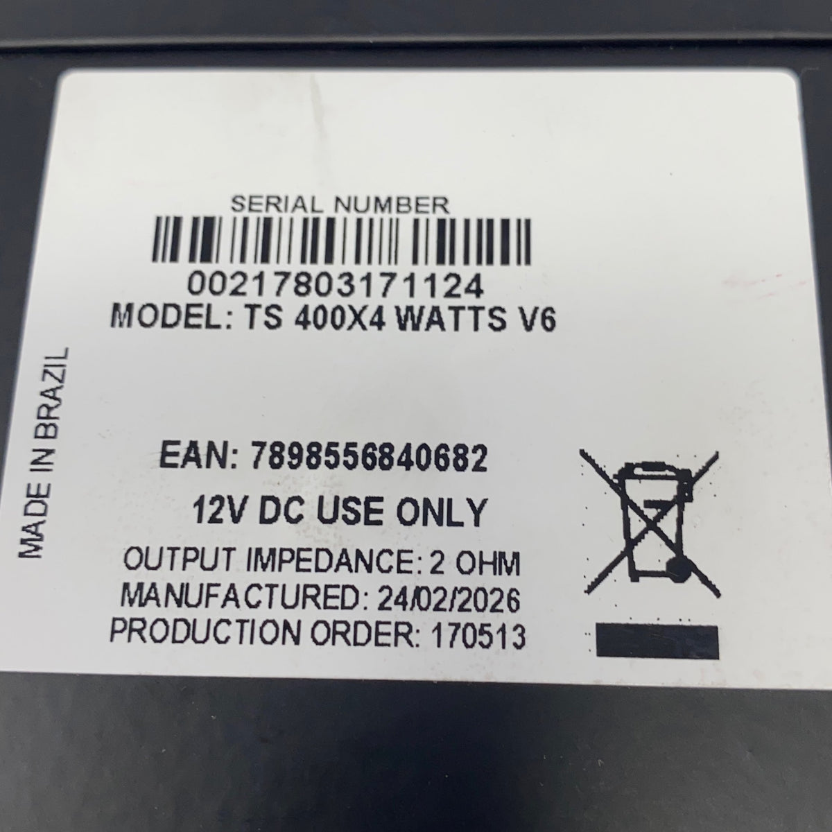 Serial #/Tag-UNT986265ZWI