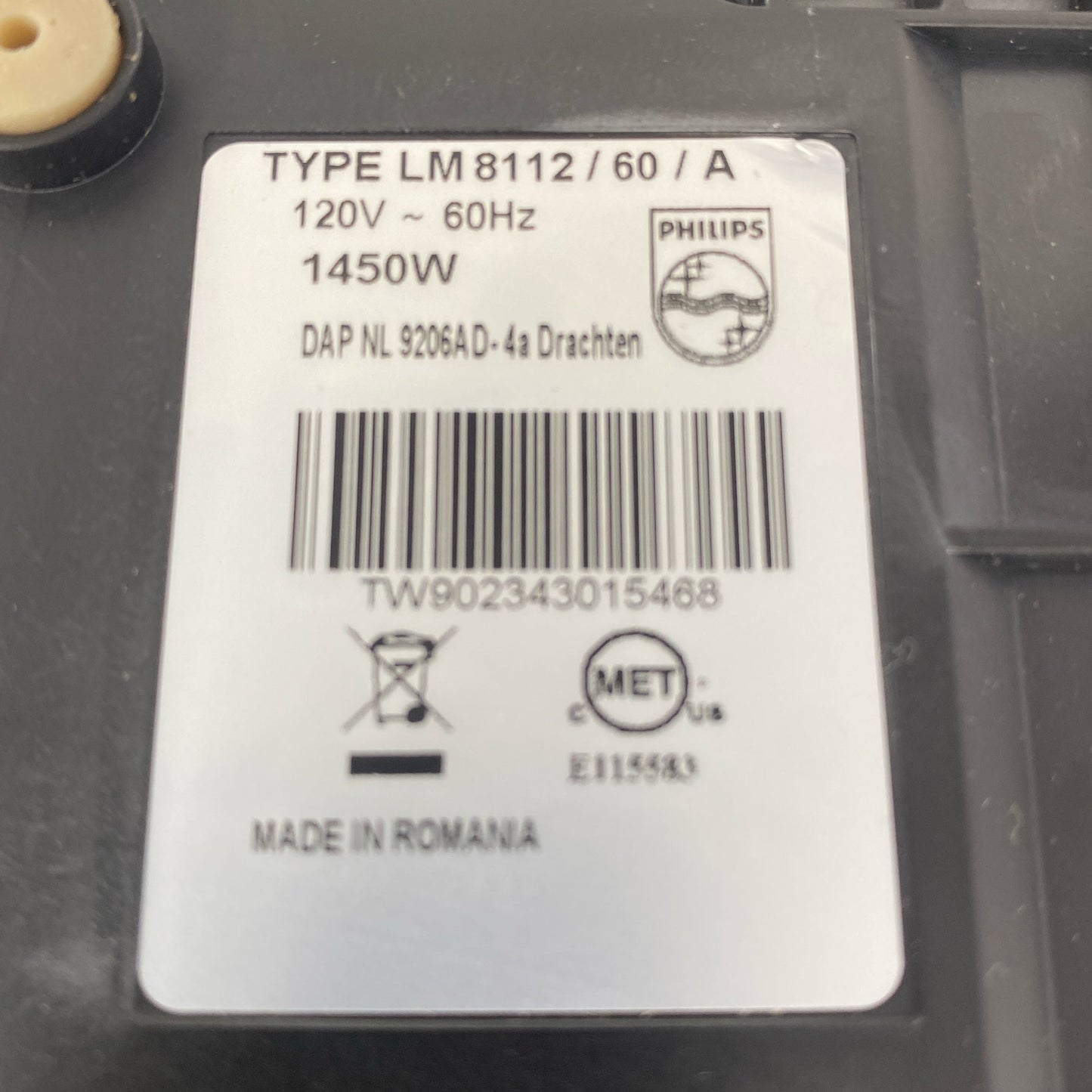 Serial #/Tag-UNT8082122VY