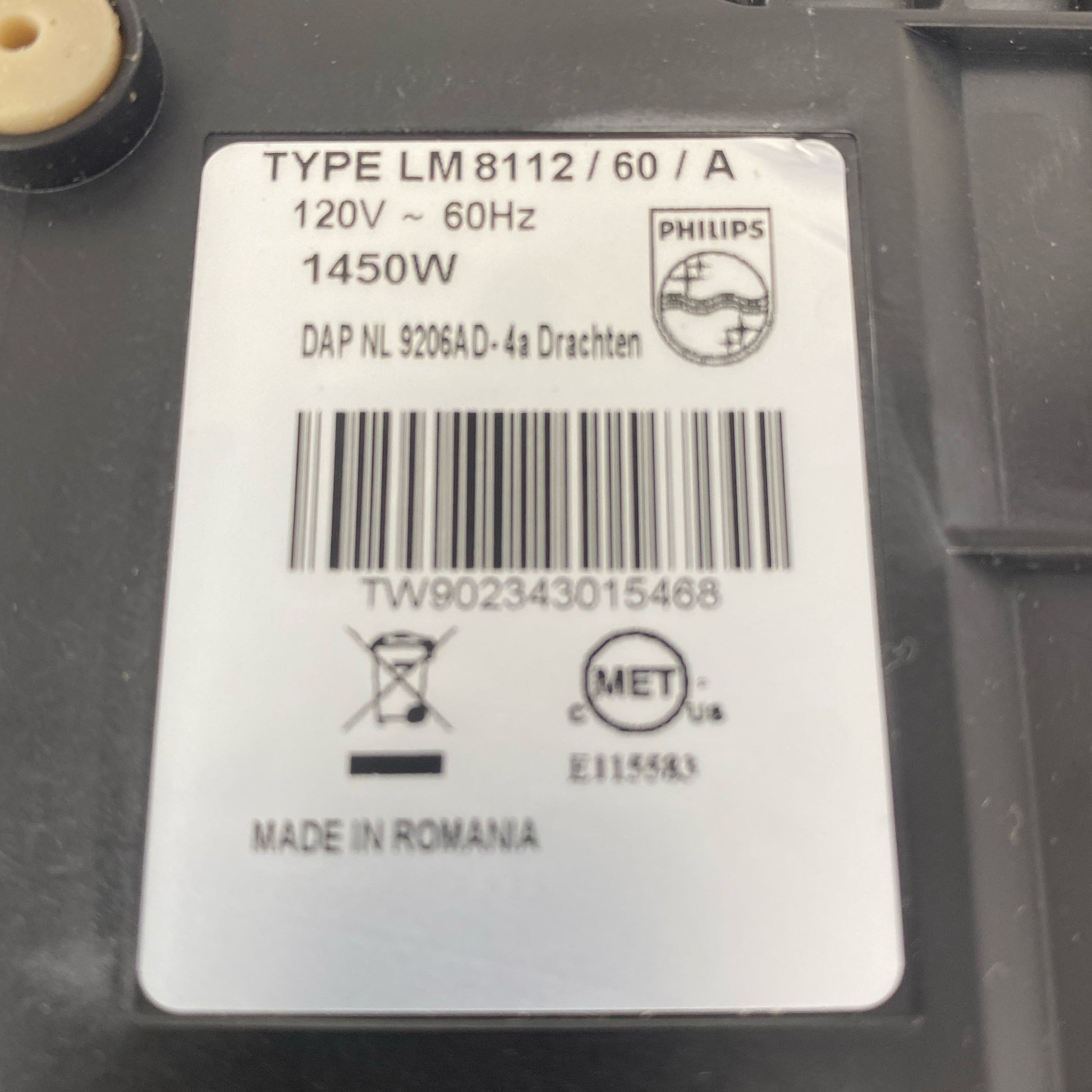 Serial #/Tag-UNT8082122VY