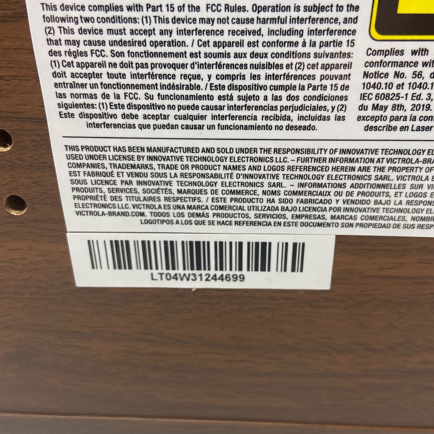 Serial #/Tag-LPNPMGW7399282