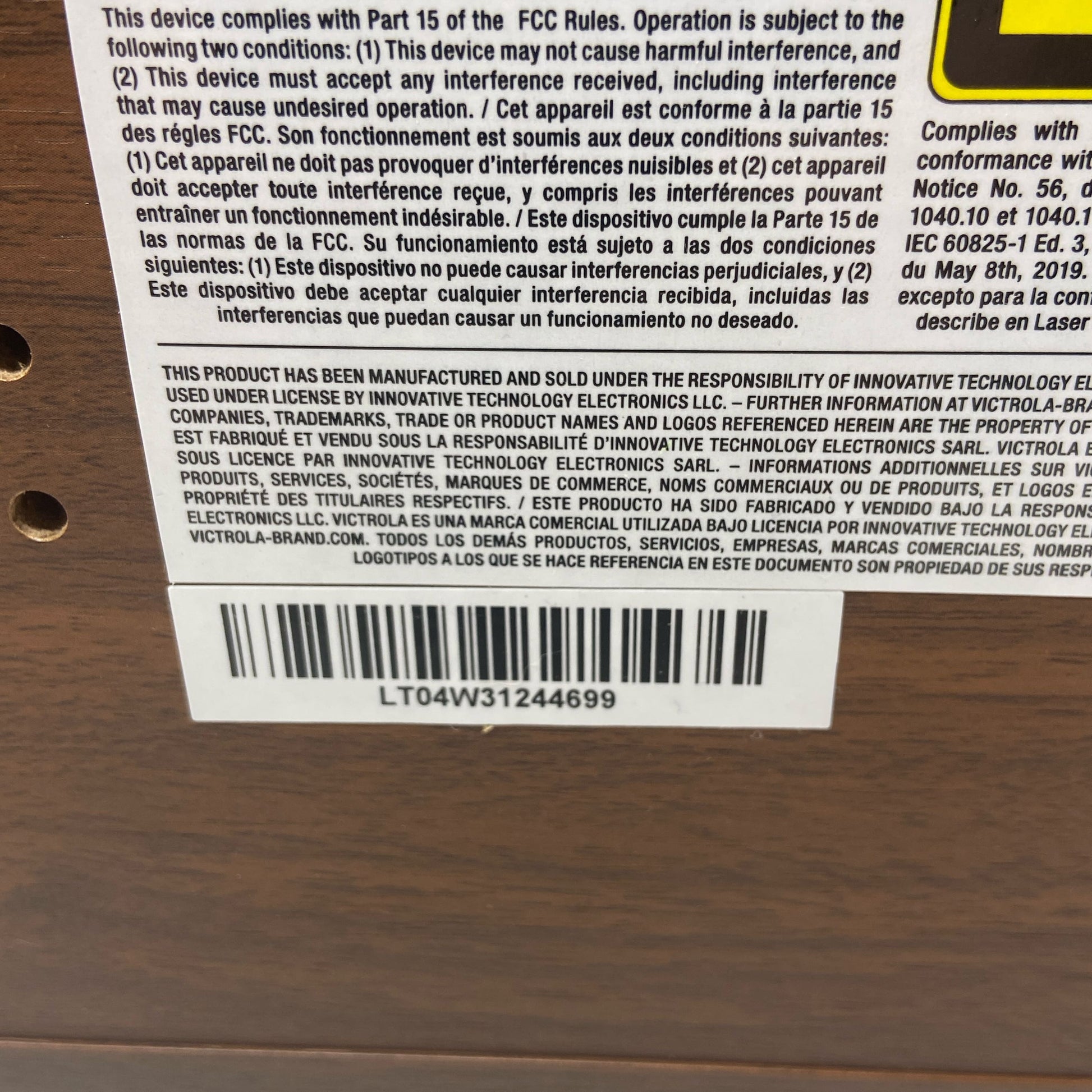 Serial #/Tag-LPNPMGW7399282