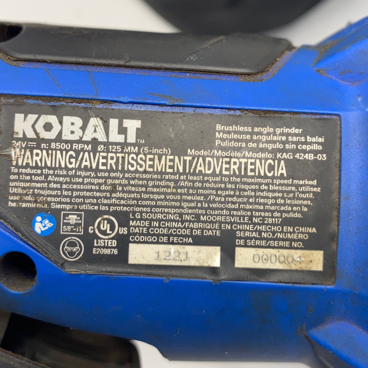 Serial #/Tag-UNT558748C9L