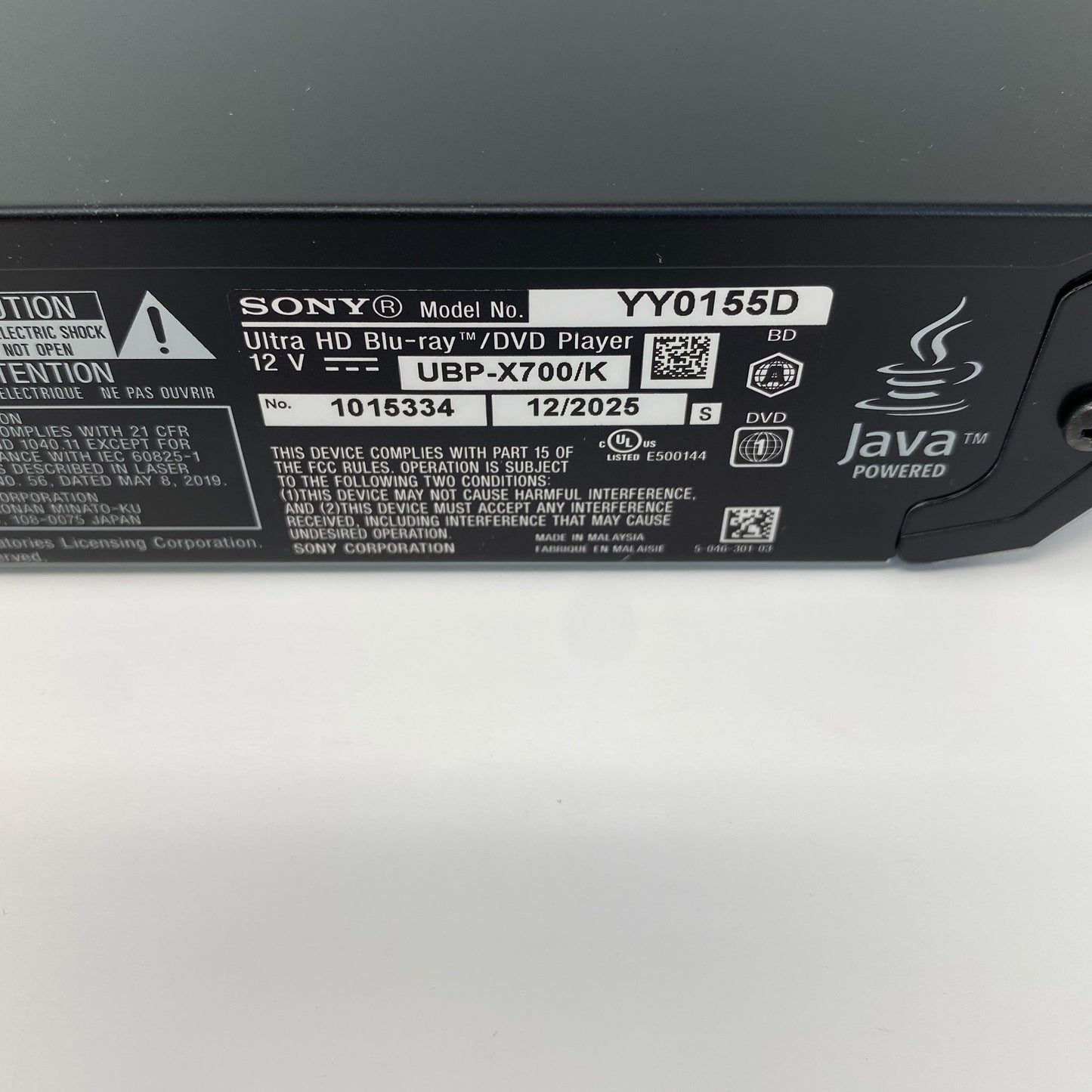 Serial #/Tag-UNT526417C36