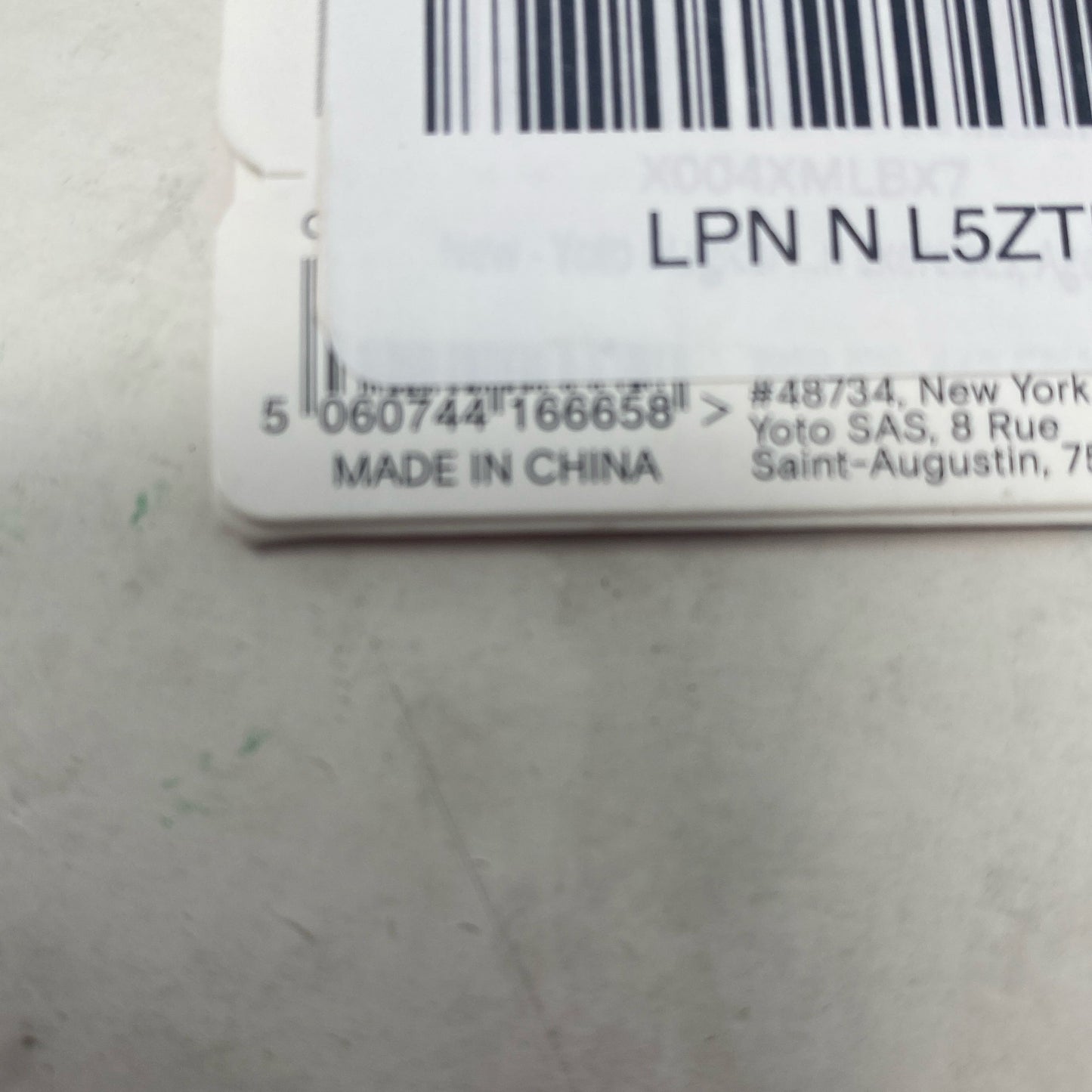 Serial #/Tag-LPNNL5ZTR61J8