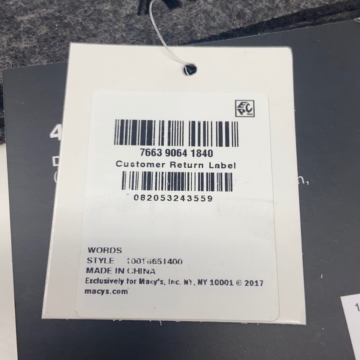 Serial #/Tag-UNT462219UWY