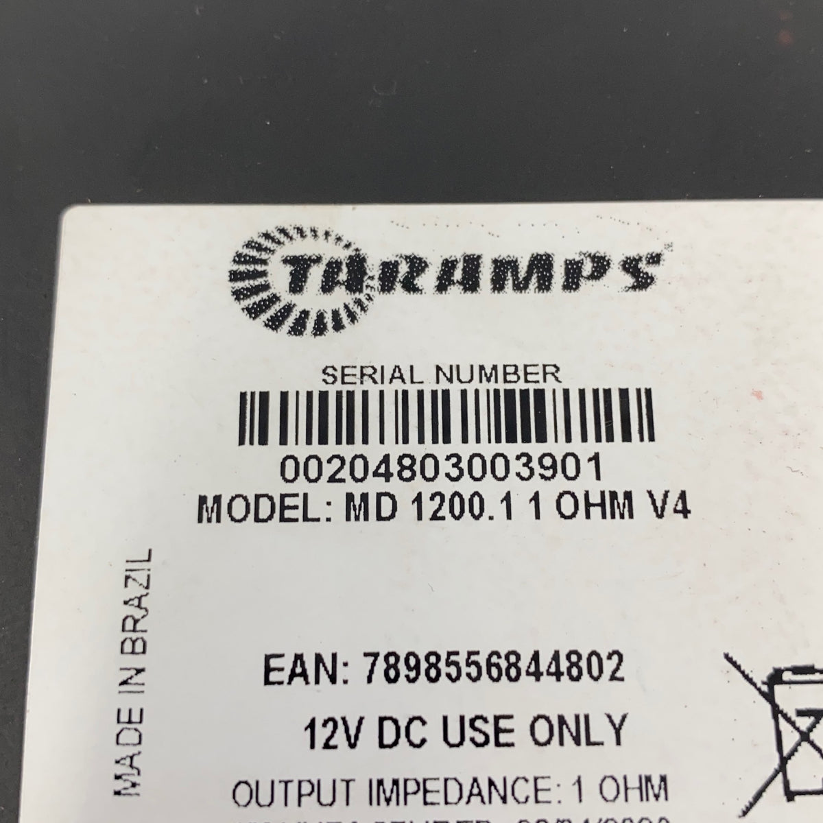Serial #/Tag-UNT2558812XD