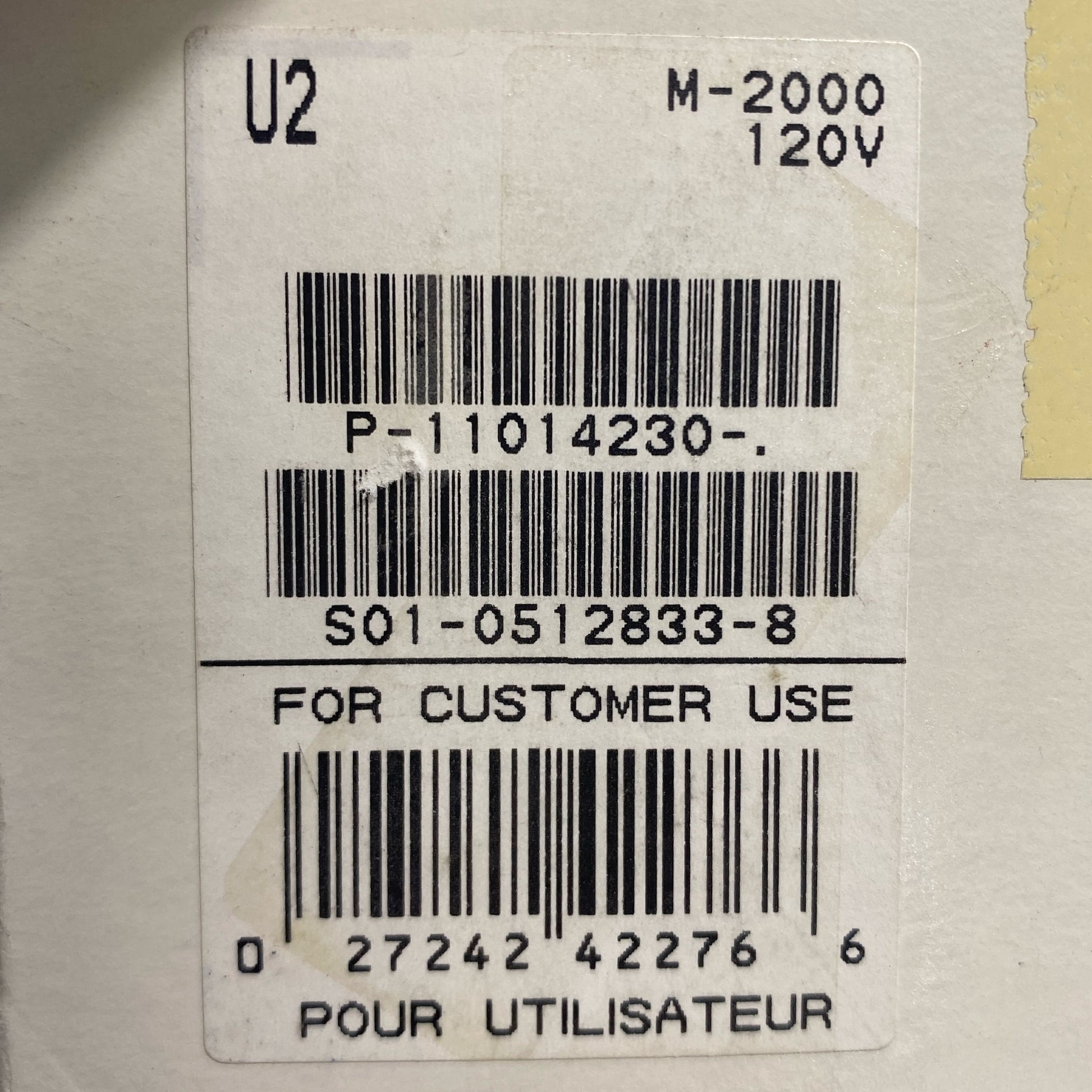 Serial #/Tag-UNT932382JE4