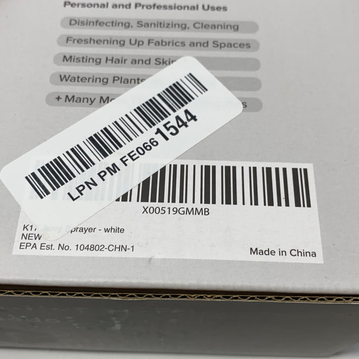 Serial #/Tag-LPNPMFE0661544