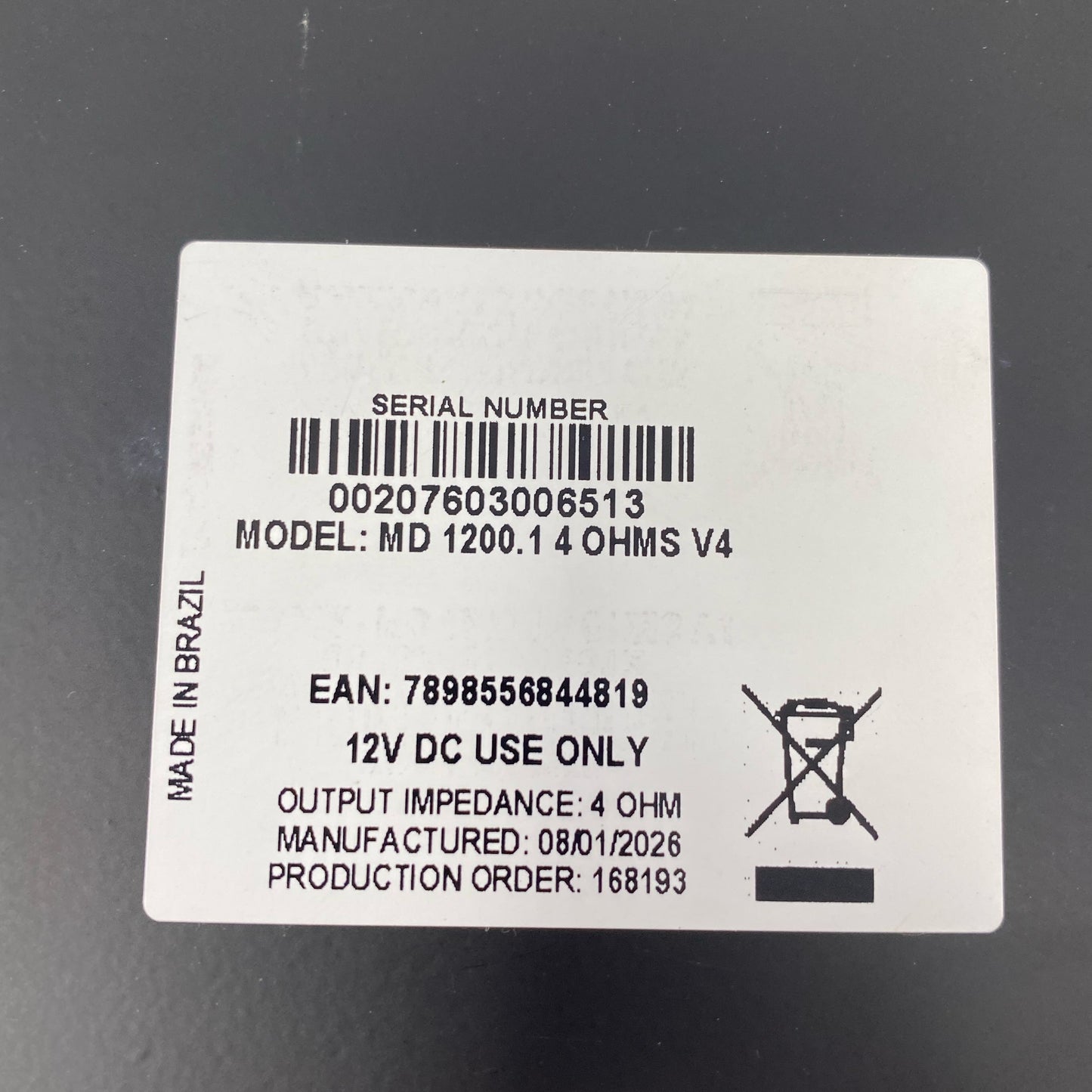 Serial #/Tag-LPNAC740137538