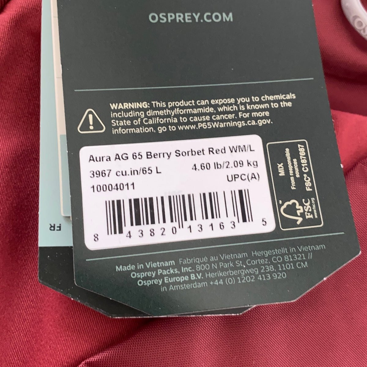 Serial #/Tag-UNT185592EDK