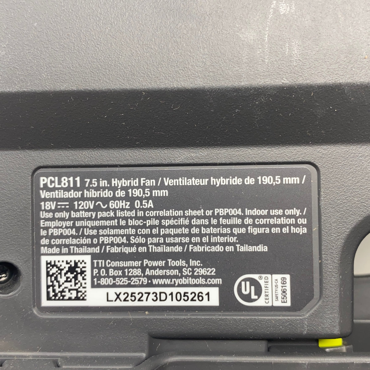 Serial #/Tag-LPNNA6RXF83F9
