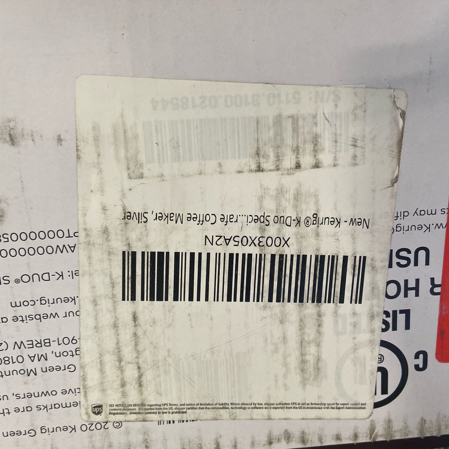 Serial #/Tag-LPNPMCE4728015