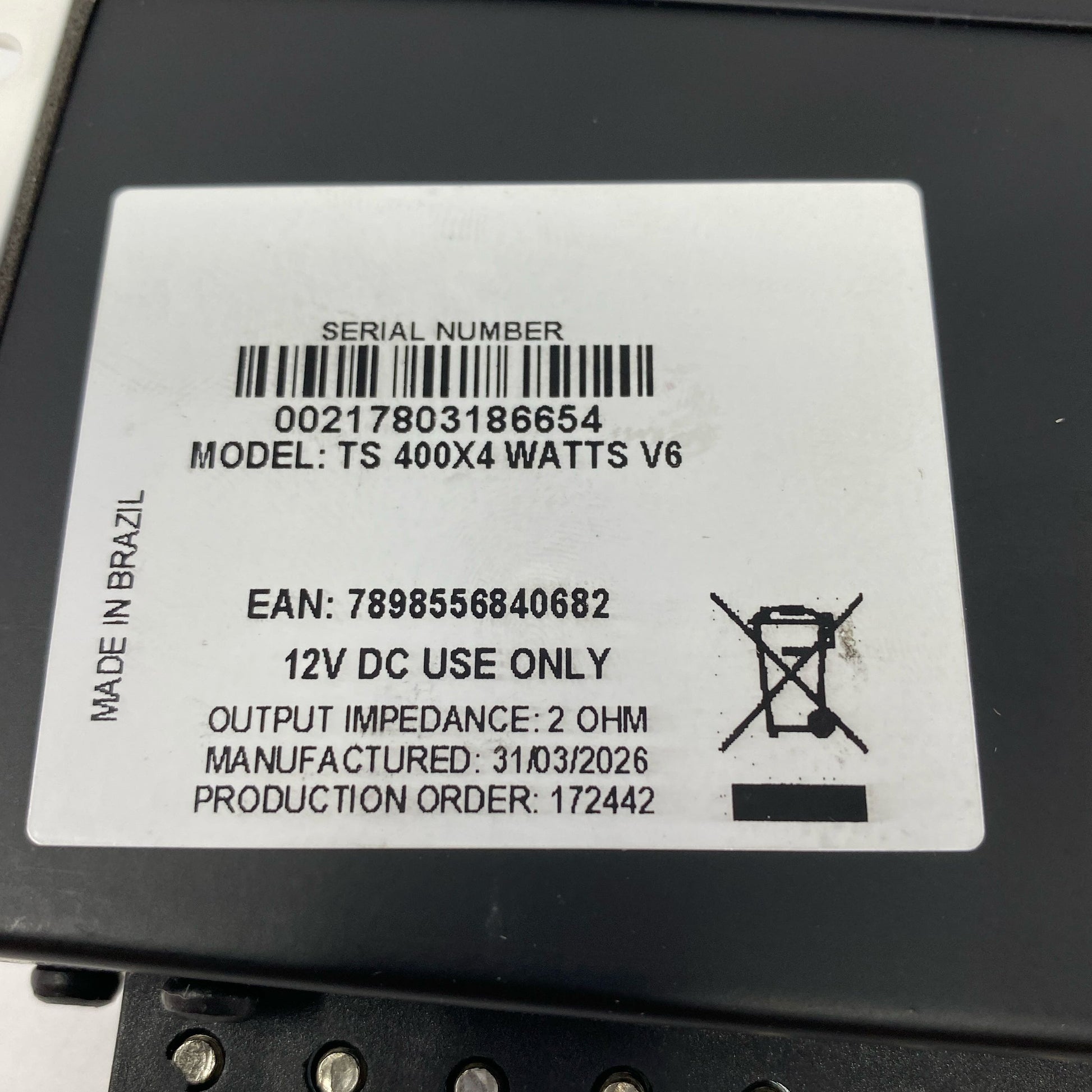 Serial #/Tag-UNT95320019T