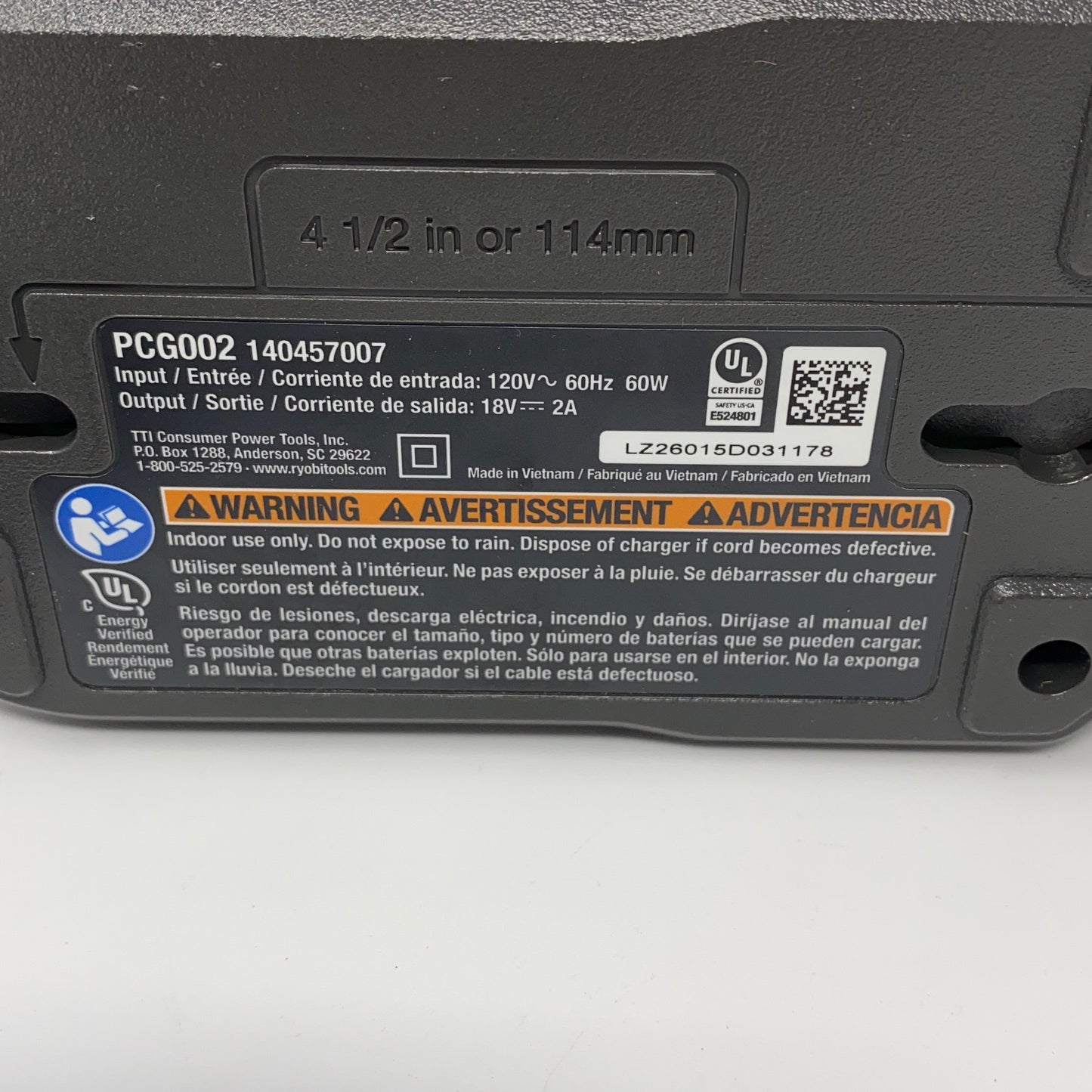 Serial #/Tag-LPNO592655994