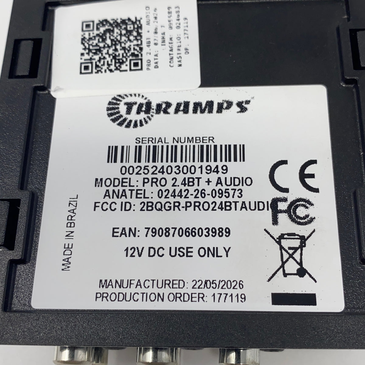 Serial #/Tag-UNT270810156