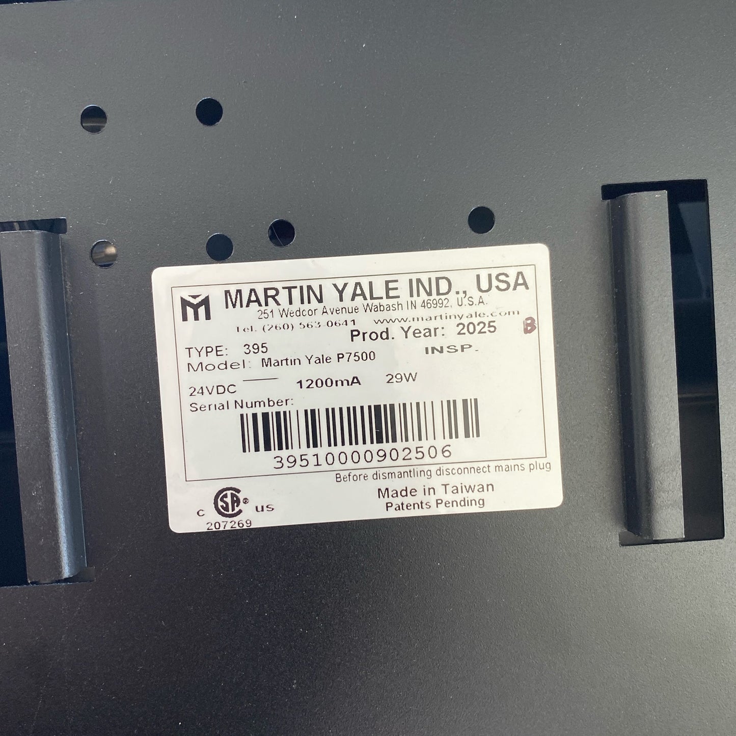 Serial #/Tag-UNT94950876G