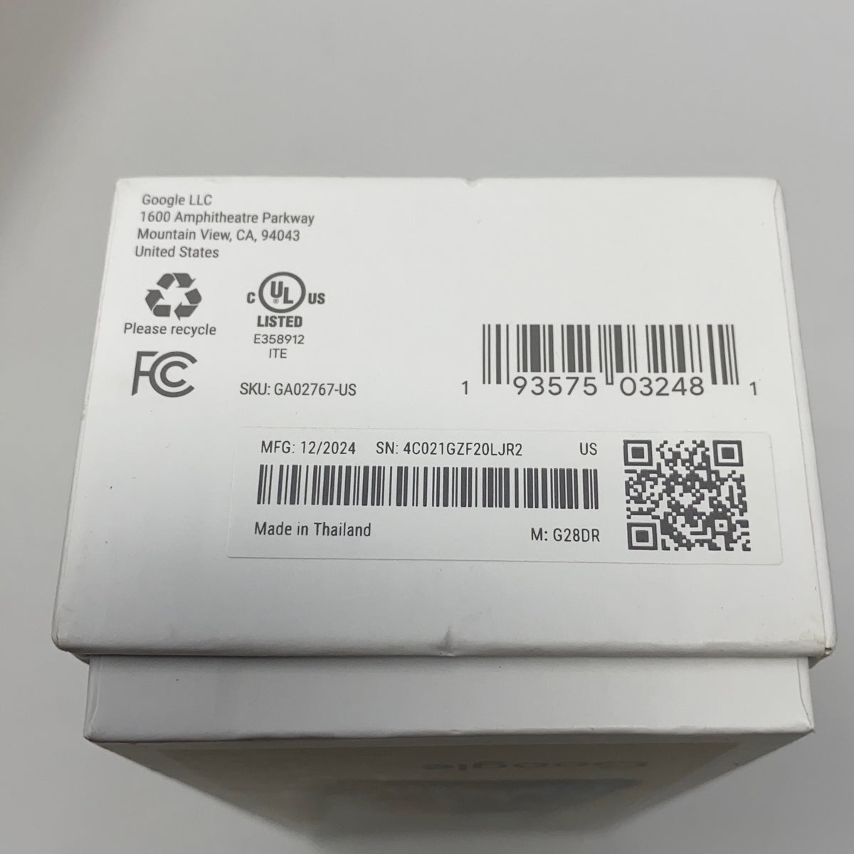 Serial #/Tag-UNT792738PTU
