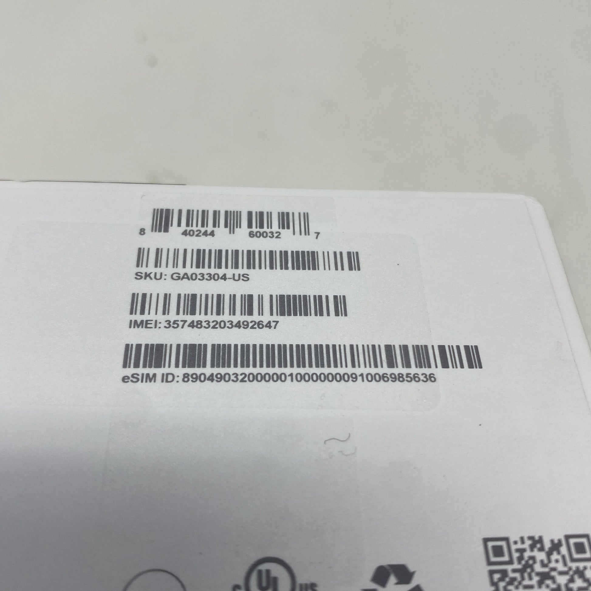 Serial #/Tag-UNT38587132Z