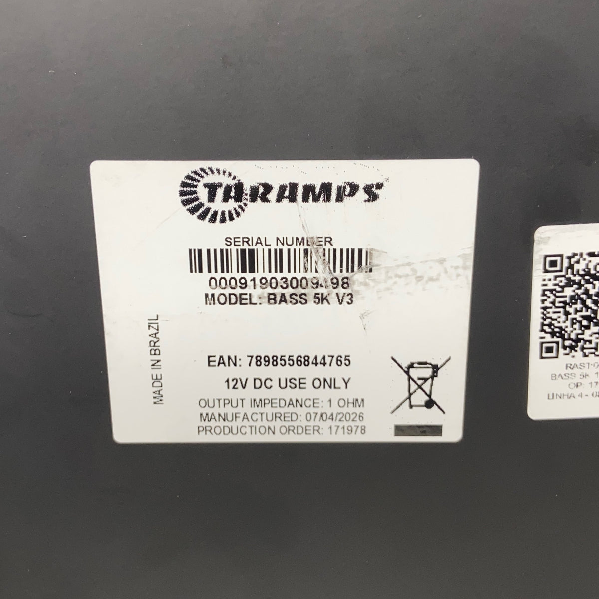 Serial #/Tag-UNT43522268L