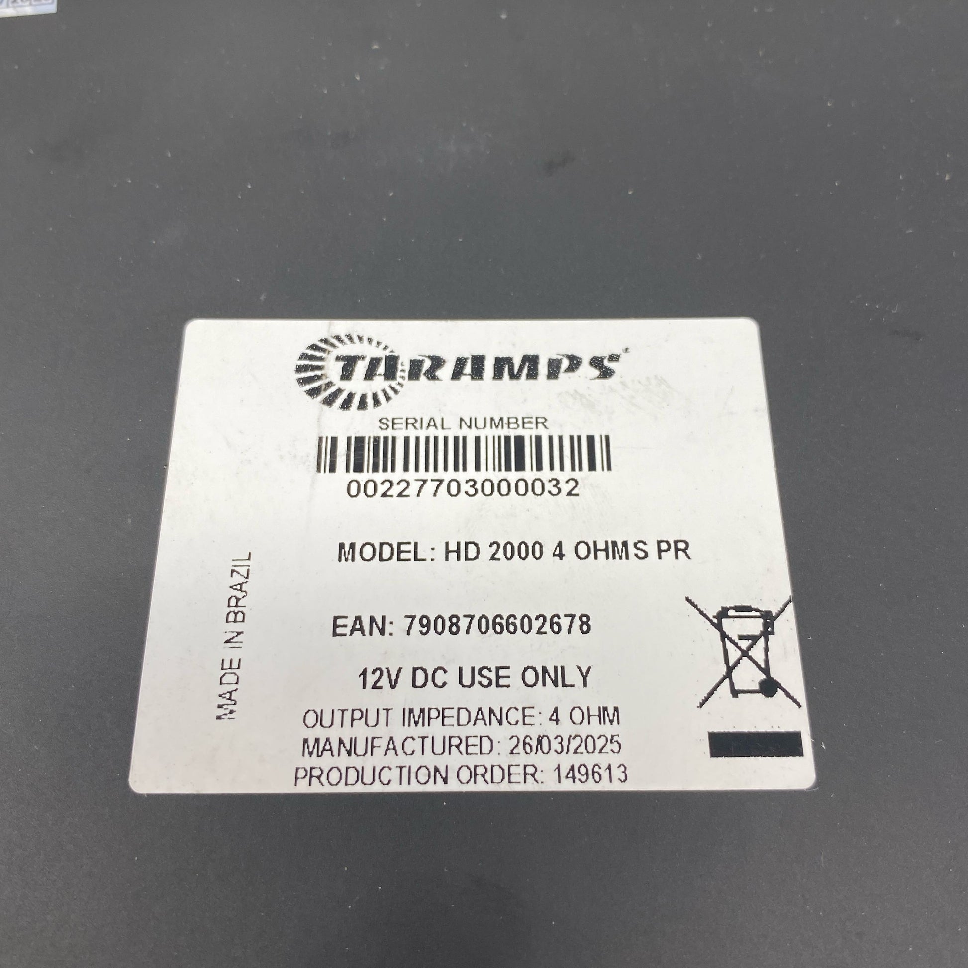 Serial #/Tag-LPNAC171864684