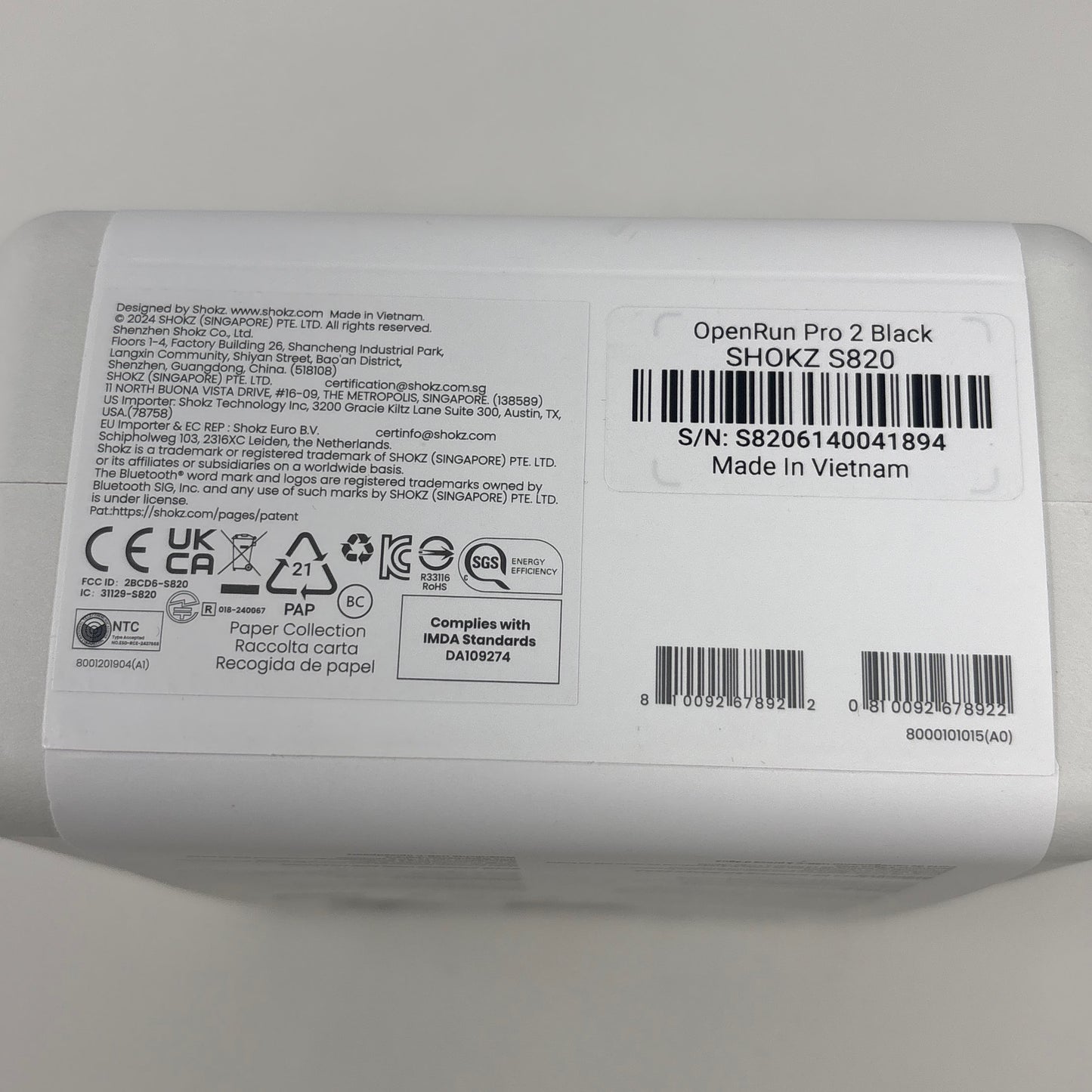 Serial #/Tag-UNT478965NIM