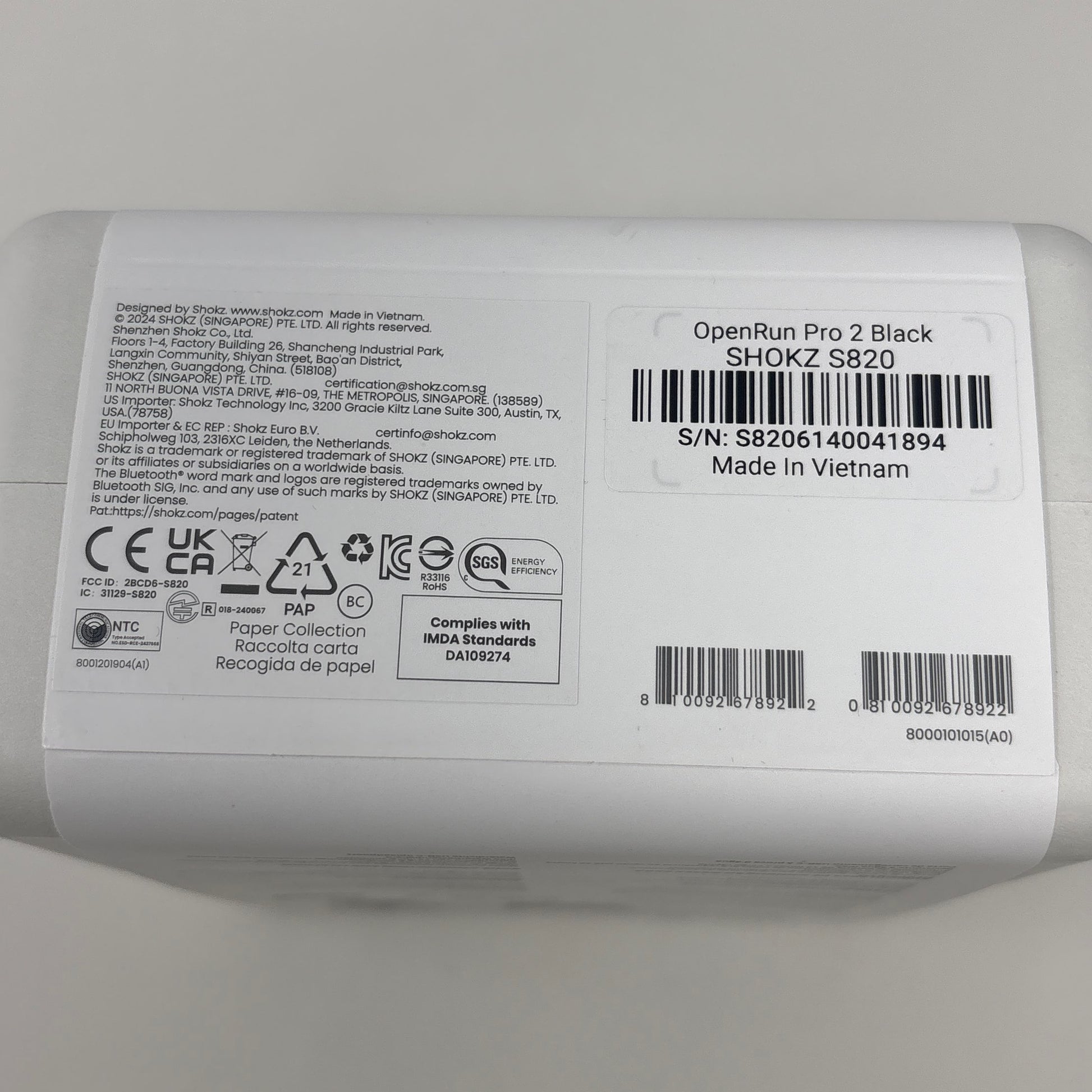Serial #/Tag-UNT478965NIM