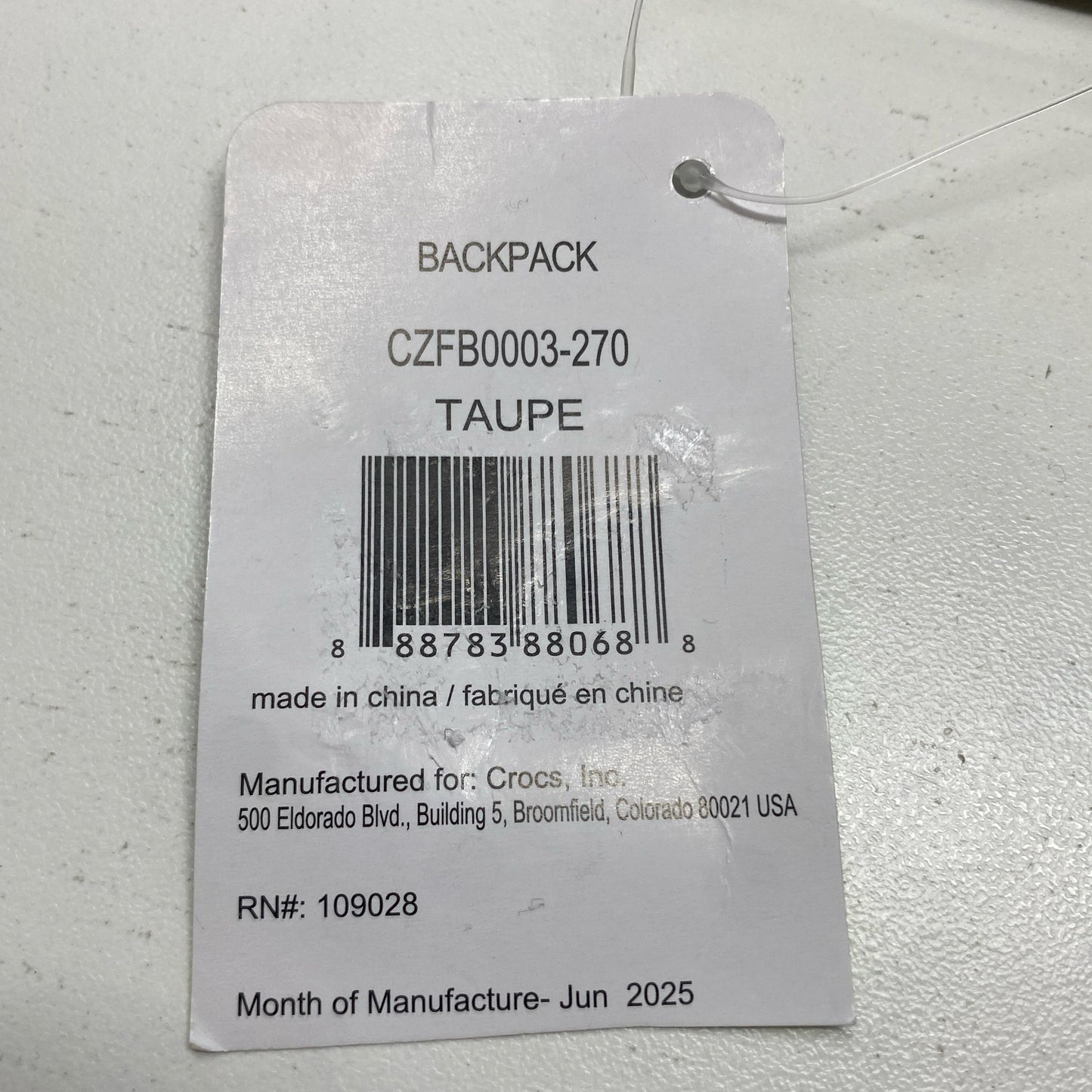 Serial #/Tag-LPNNA6753TQ2B