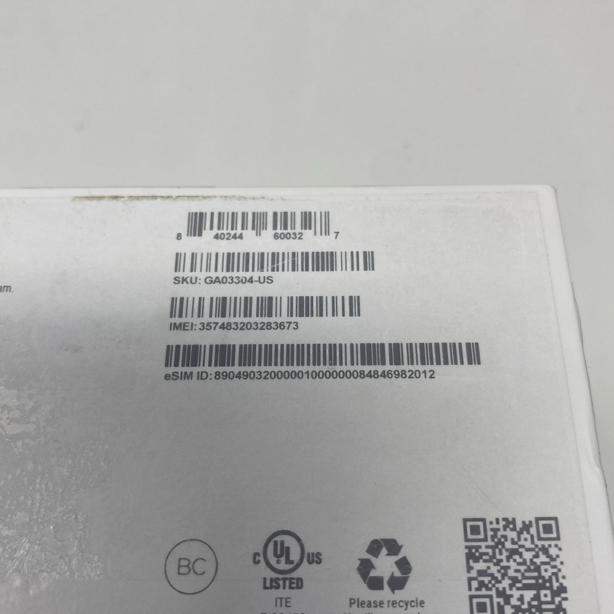 Serial #/Tag-UNT206952N1B