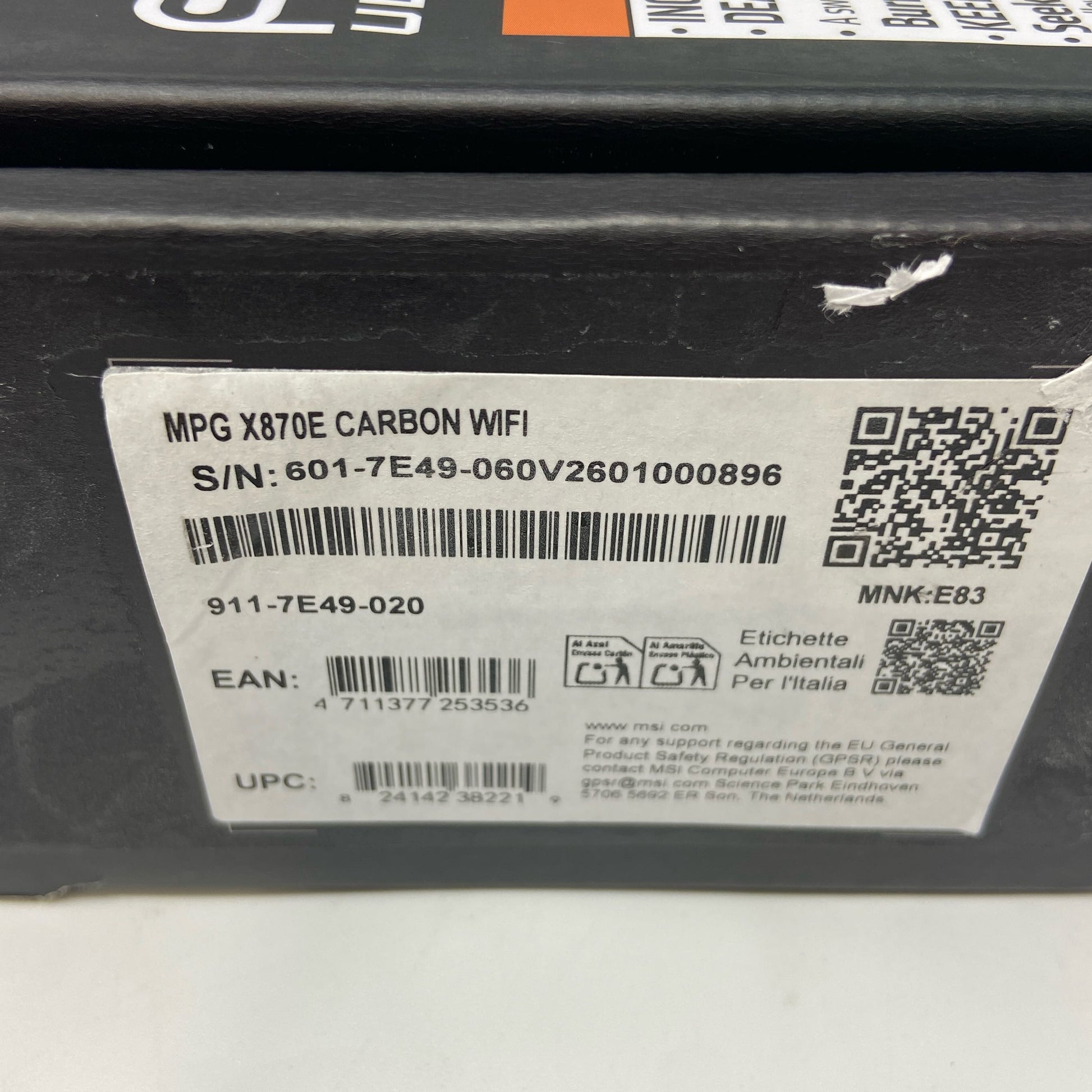 Serial #/Tag-LPNGSAM8608948