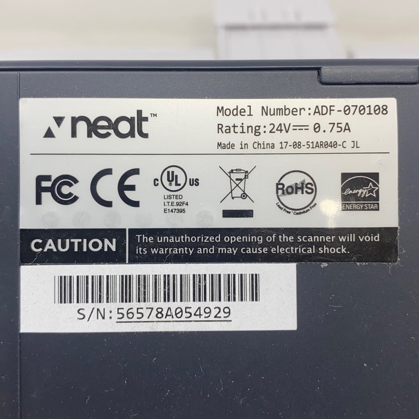 Serial #/Tag-UNT525997V33