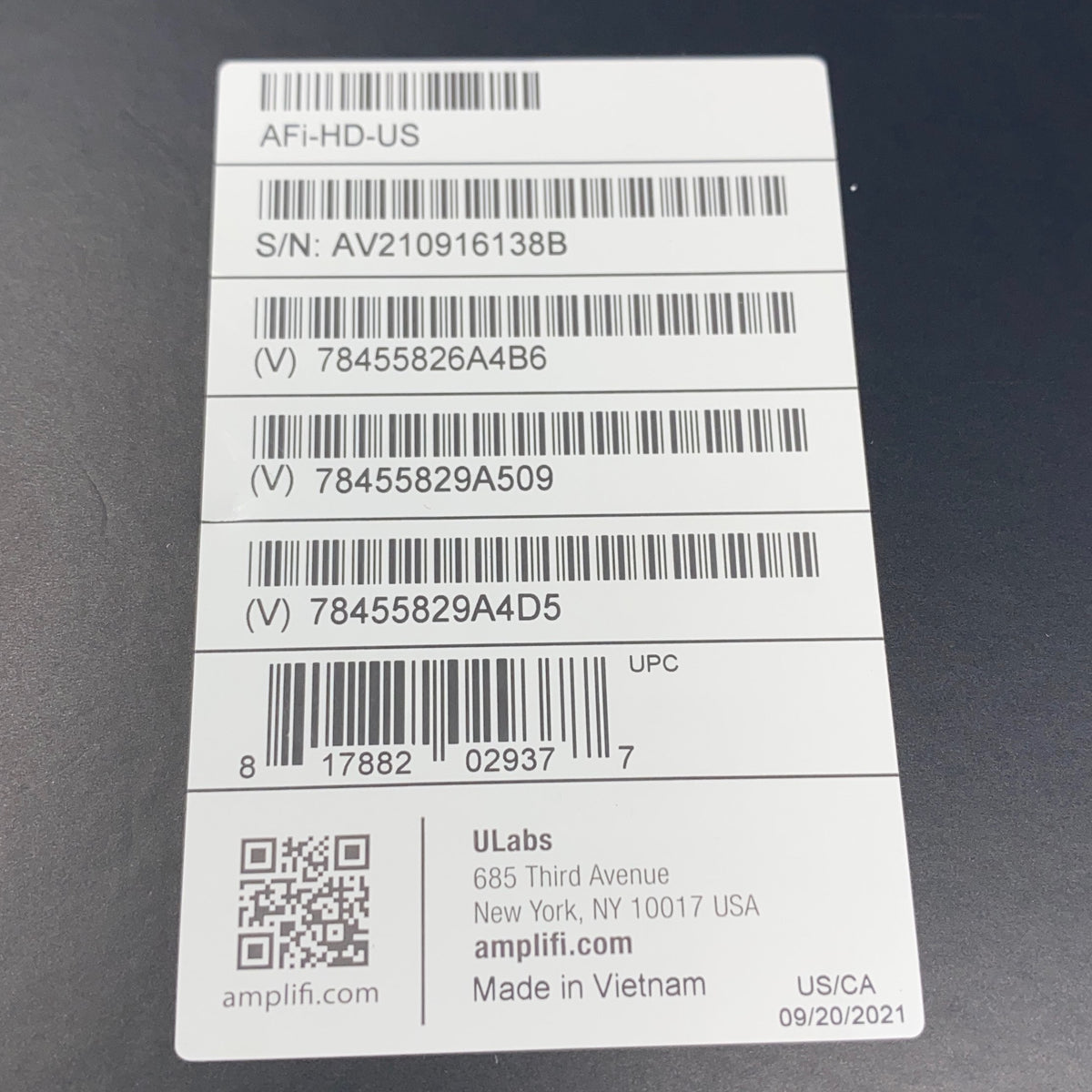 Serial #/Tag-LPNRRJN5744929