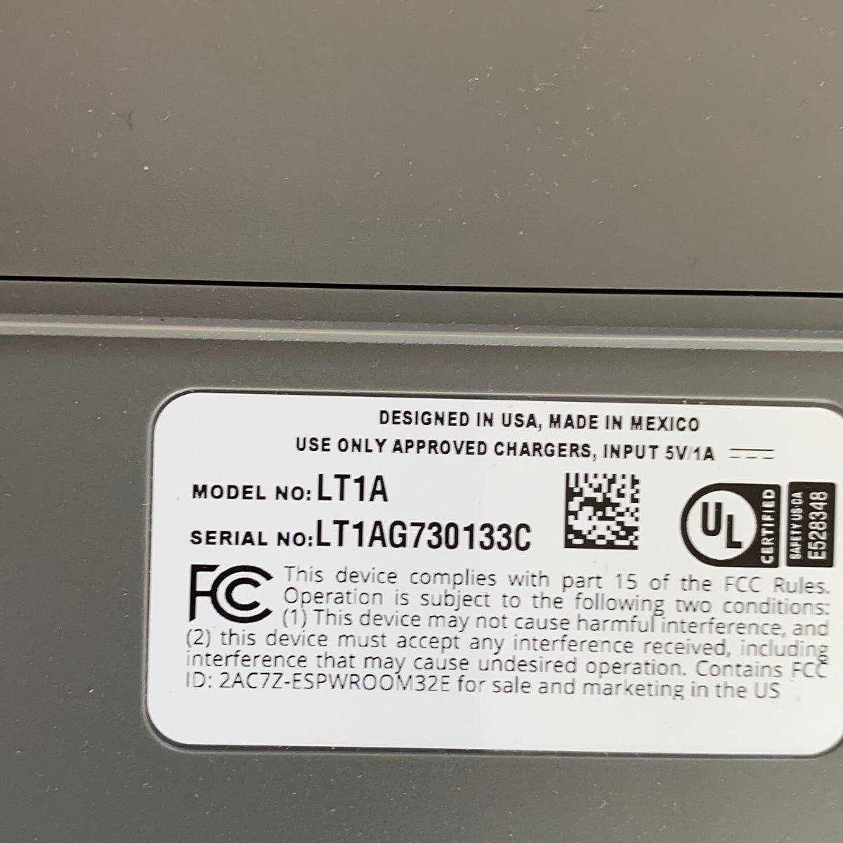 Serial #/Tag-UNT475777ZF9
