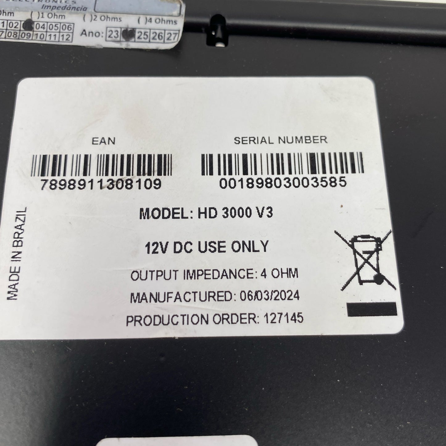 Serial #/Tag-UNT533198G6I
