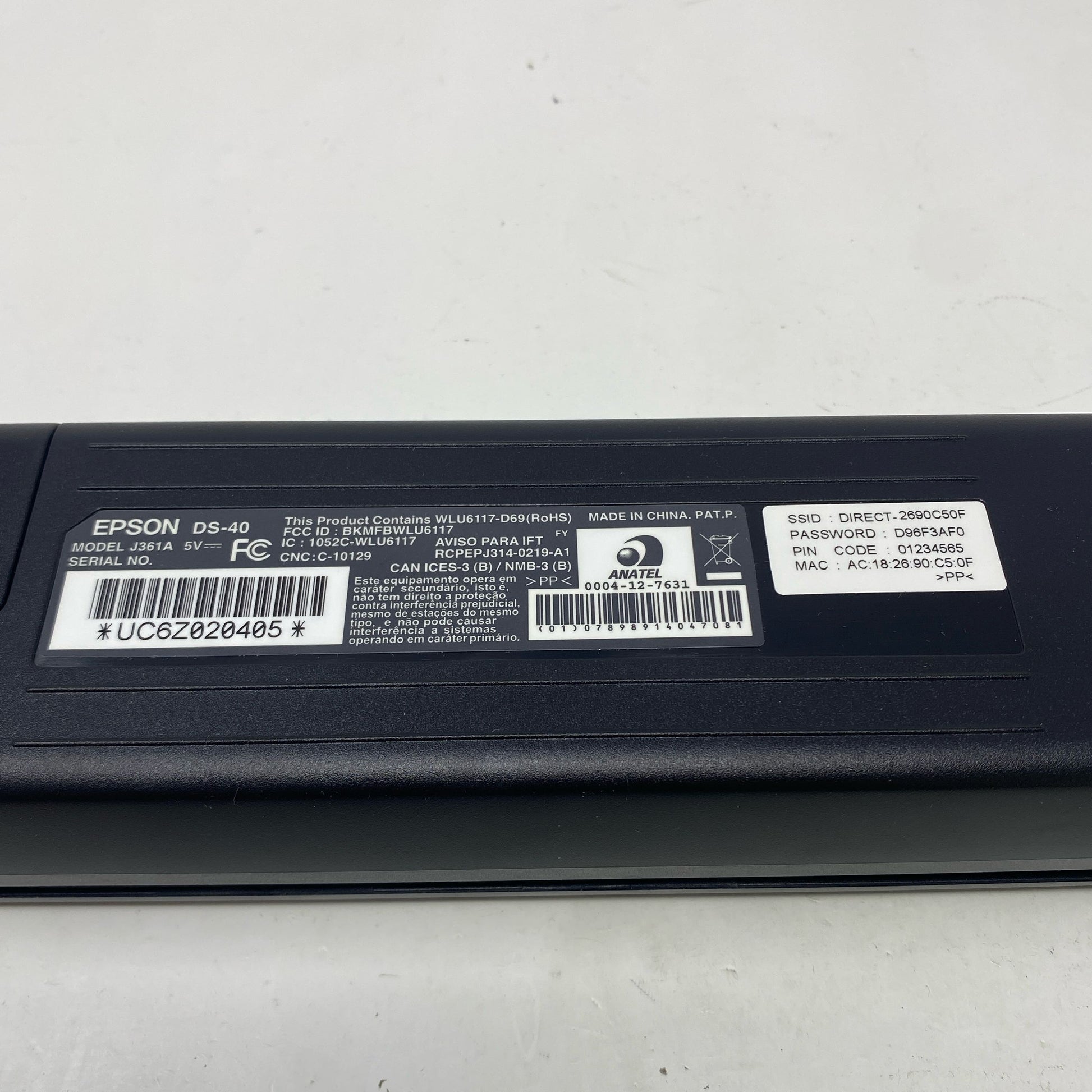 Serial #/Tag-UNT840164F98