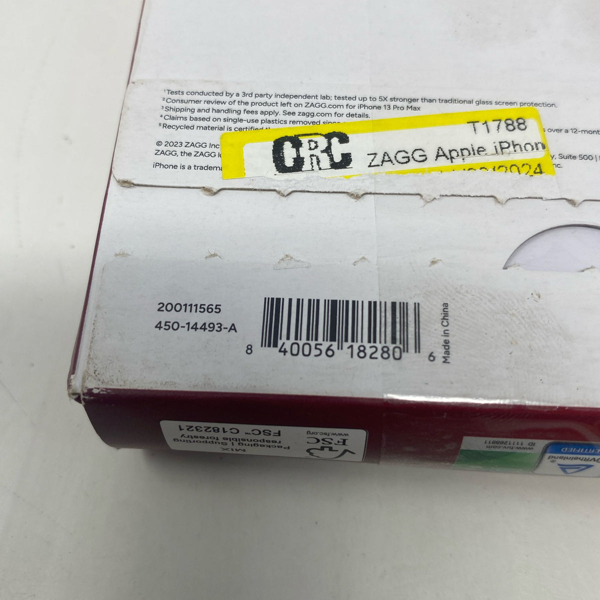 Serial #/Tag-UNT387510OIR