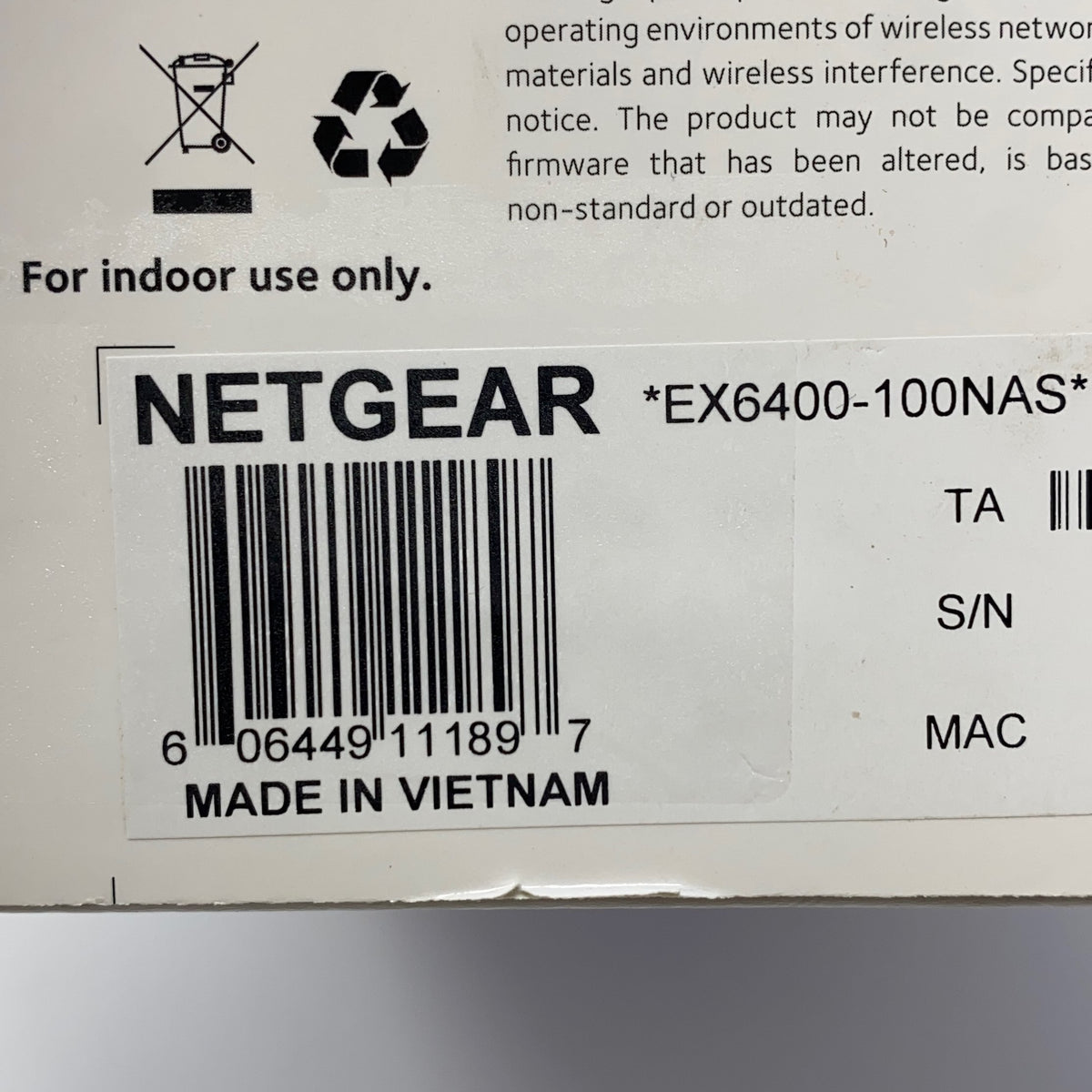 Serial #/Tag-LPNNG6CKXSFSS