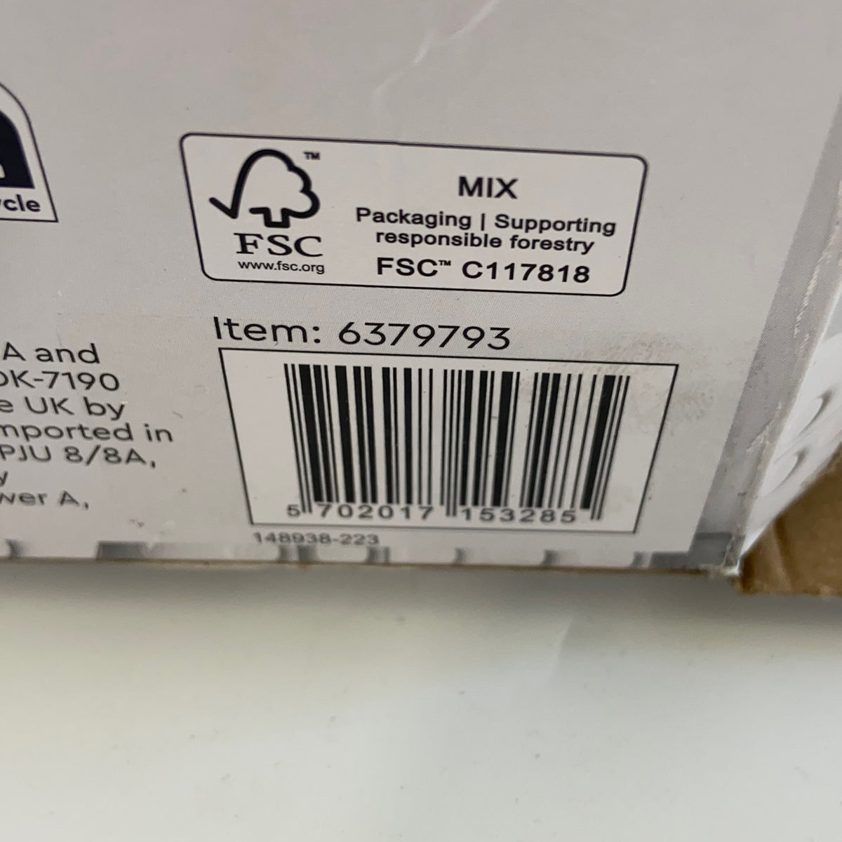 Serial #/Tag-UNT3943933XG