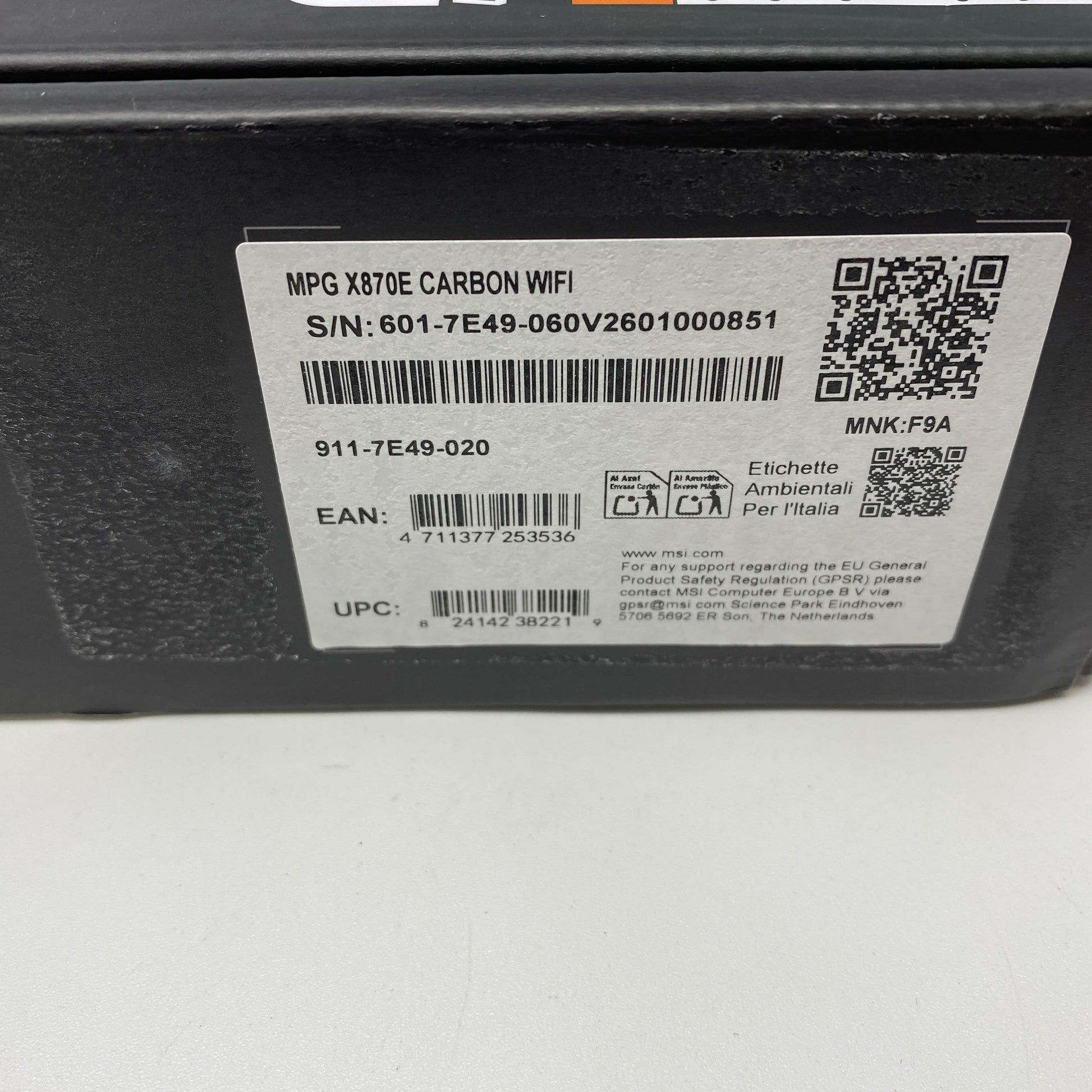Serial #/Tag-LPNO592551883