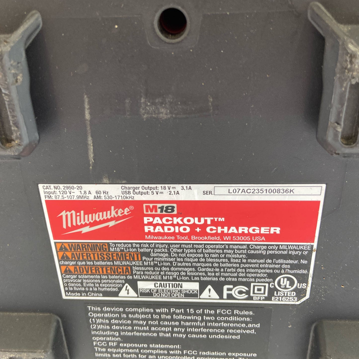 Serial #/Tag-UNT982486PCR
