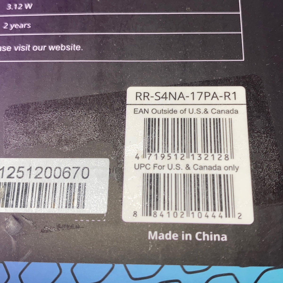 Serial #/Tag-UNT96083318G