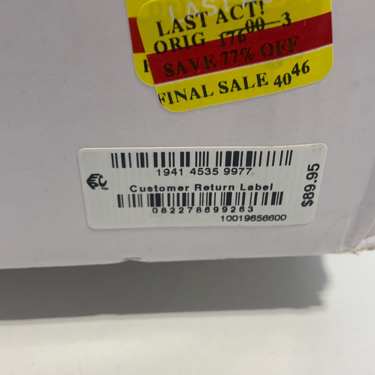 Serial #/Tag-UNT362678ESG