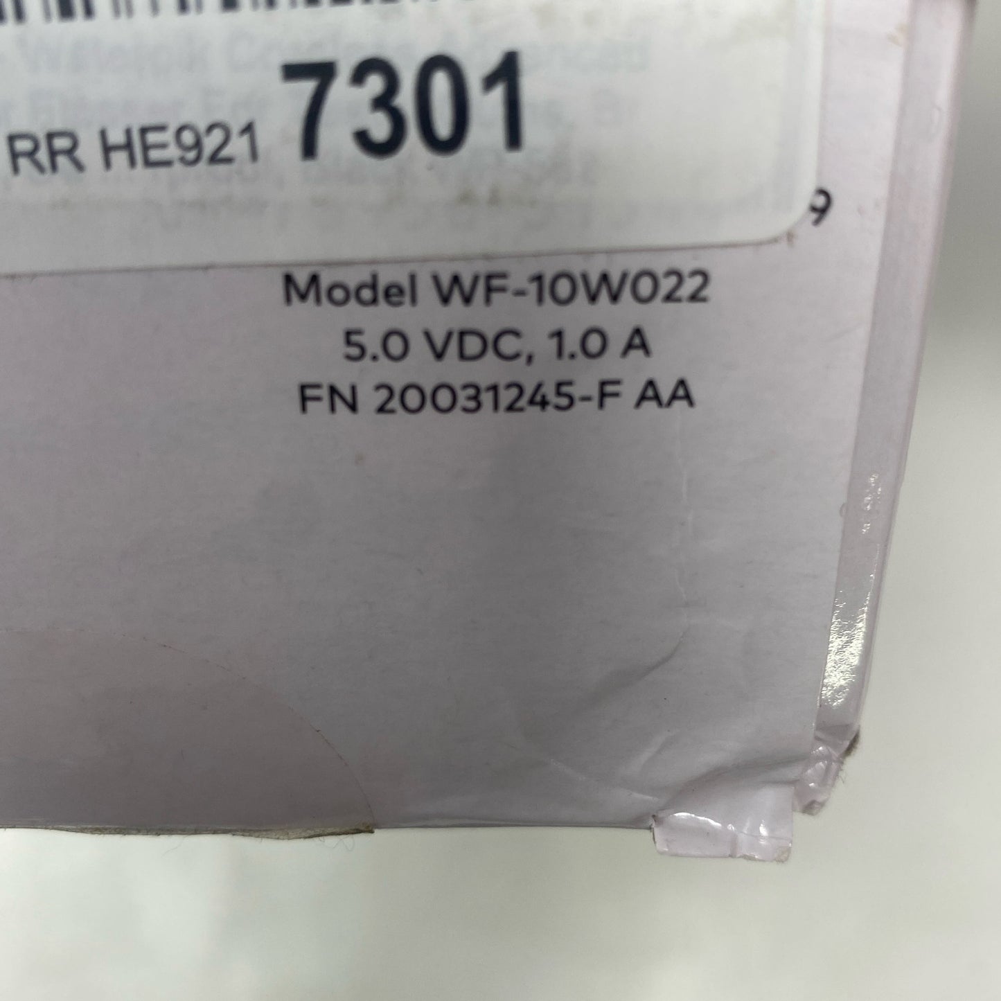 Serial #/Tag-LPNRRHE9217301