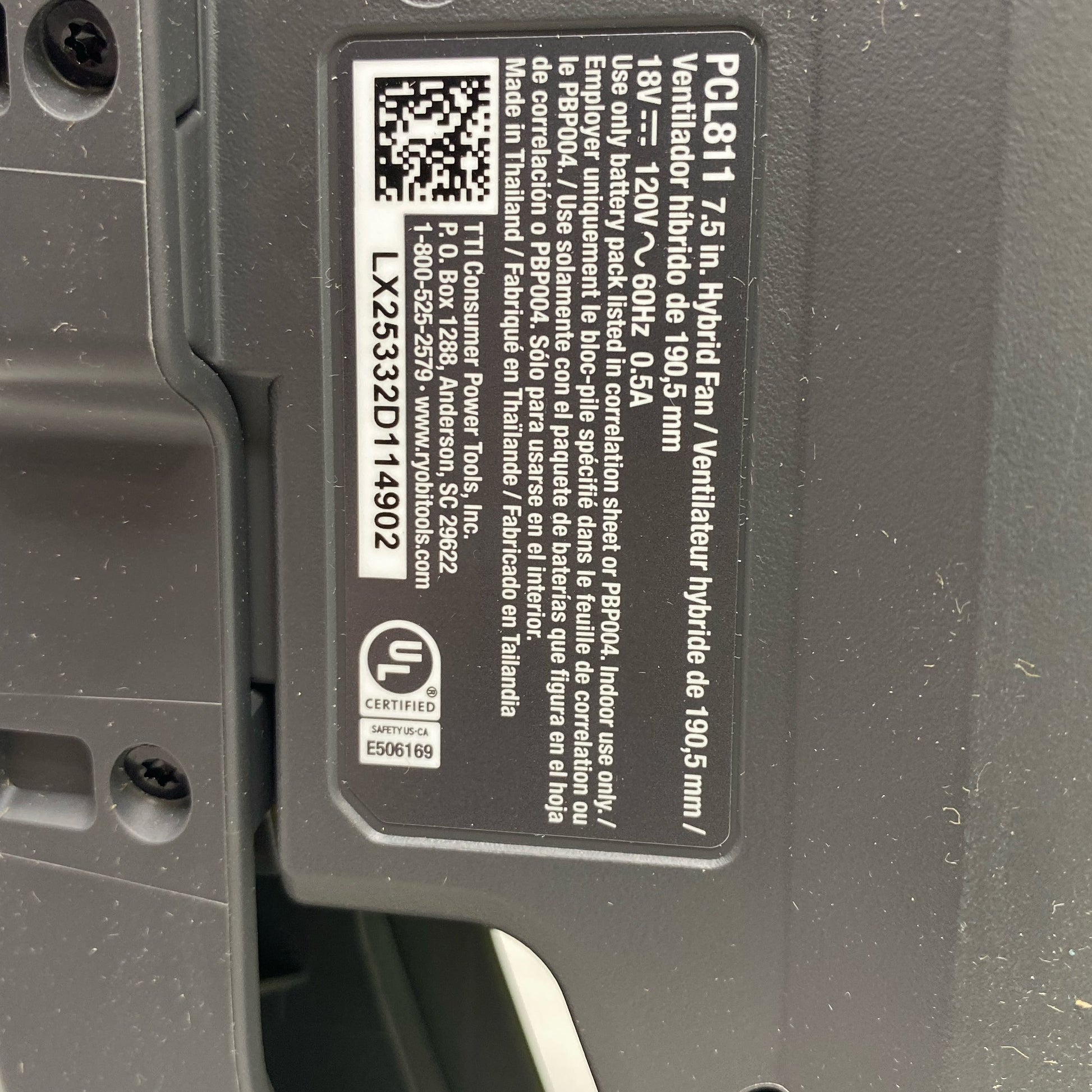 Serial #/Tag-LPNNA686824KV